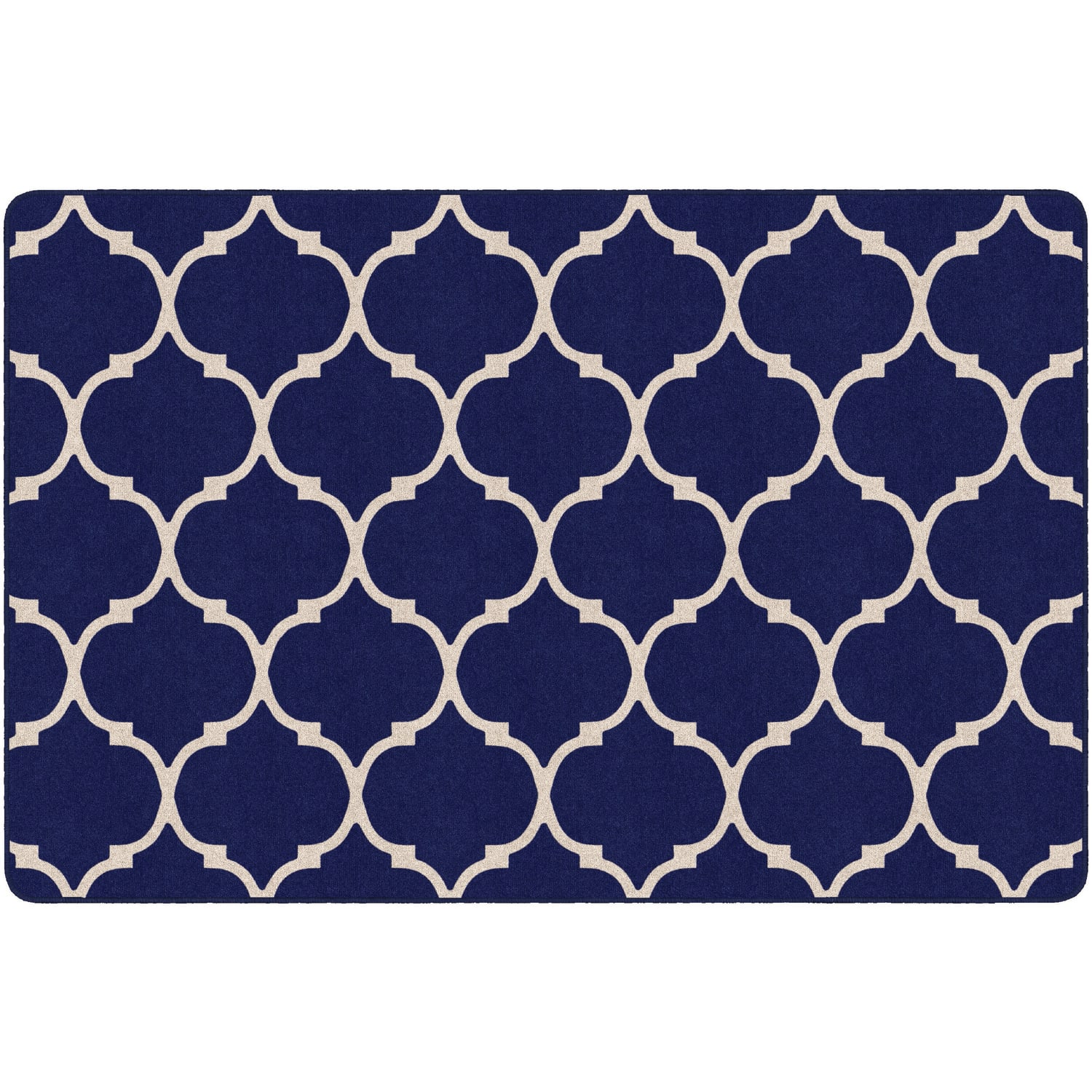 Flagship Carpets Moroccan Trellis Rectangular Rug, 72in x 108in, Blue