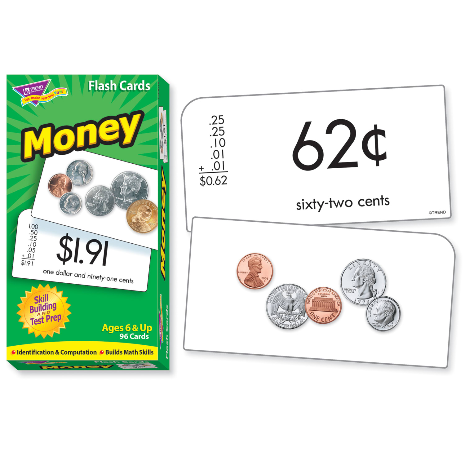 TREND Money Skill Drill Flash Cards, 3in x 6in, 1st To 6th Grade, Set Of 3 Flash Card Packs - Image 4