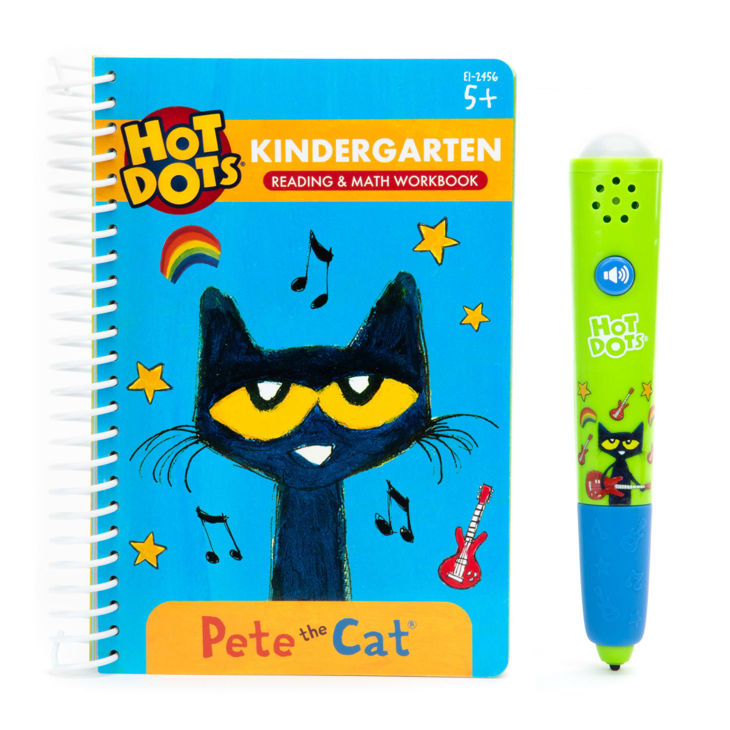 Educational Insights Hot Dots Pete the Cat Kindergarten Reading & Math Activity Book & Hot Dots Pen - Image 5
