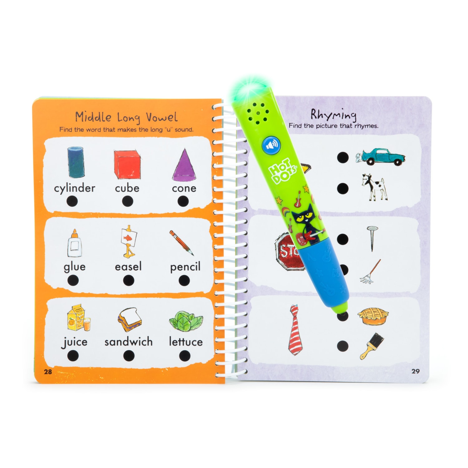 Educational Insights Hot Dots Pete the Cat Kindergarten Reading & Math Activity Book & Hot Dots Pen - Image 6