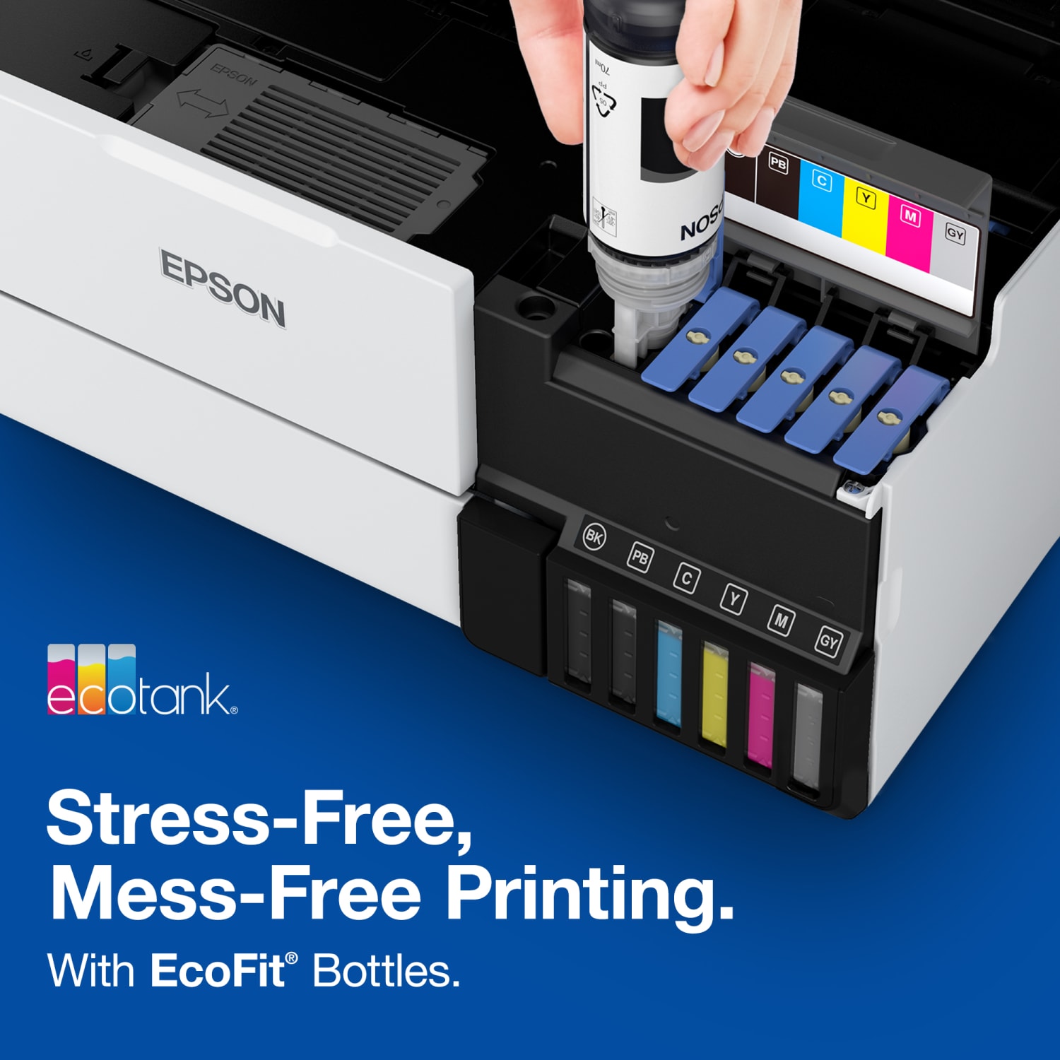 Epson 552 Claria Black, Cyan, Gray, Magenta, Yellow Ink Bottles, Pack Of 5, T552920-S - Image 6