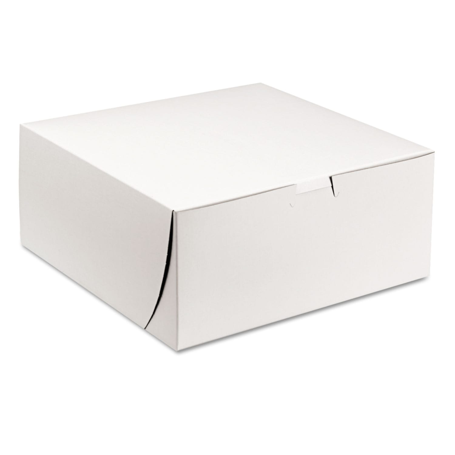 SCT 1-Piece Non-Window Bakery Boxes, 4inH x 9inW x 9inD, White, Carton Of 200 Boxes