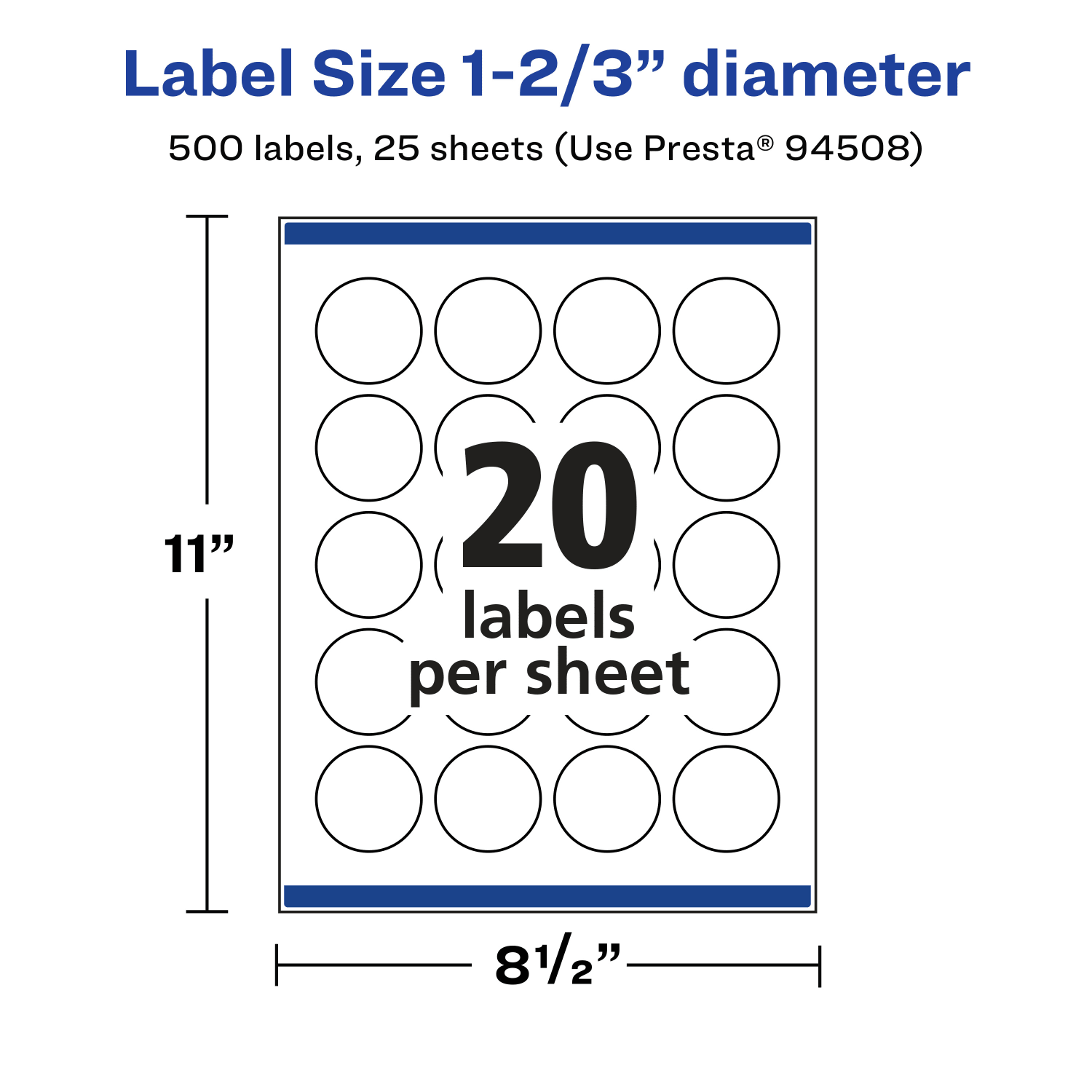Avery Permanent Labels With Sure Feed, 94508-CMF25, Round, 1-2/3in, Matte Clear, Pack Of 500 - Image 6