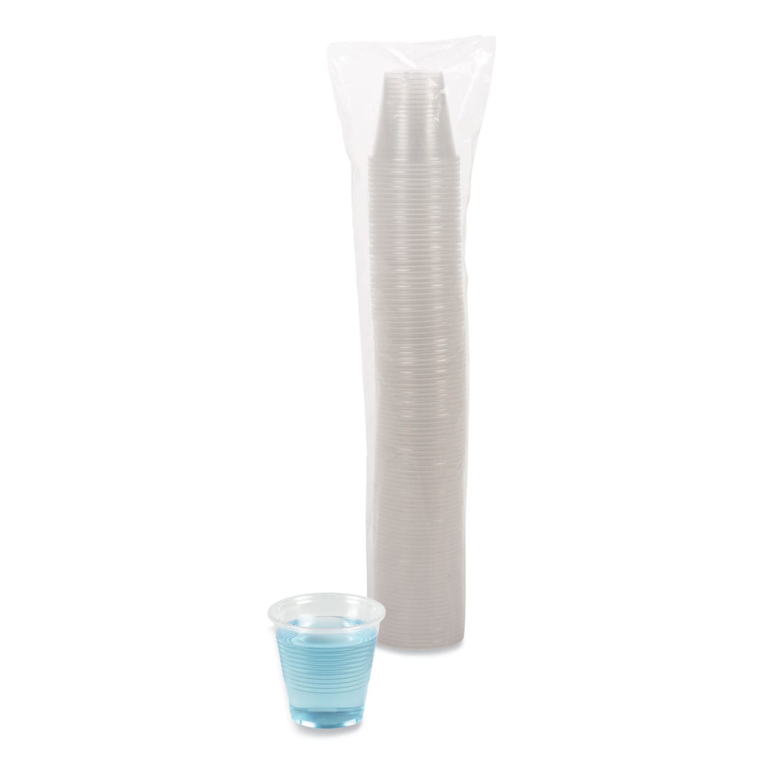 Boardwalk Plastic Cold Cups, 5 Oz, Clear, Sleeve Of 100 Cups, Carton Of 25 Sleeves - Image 4