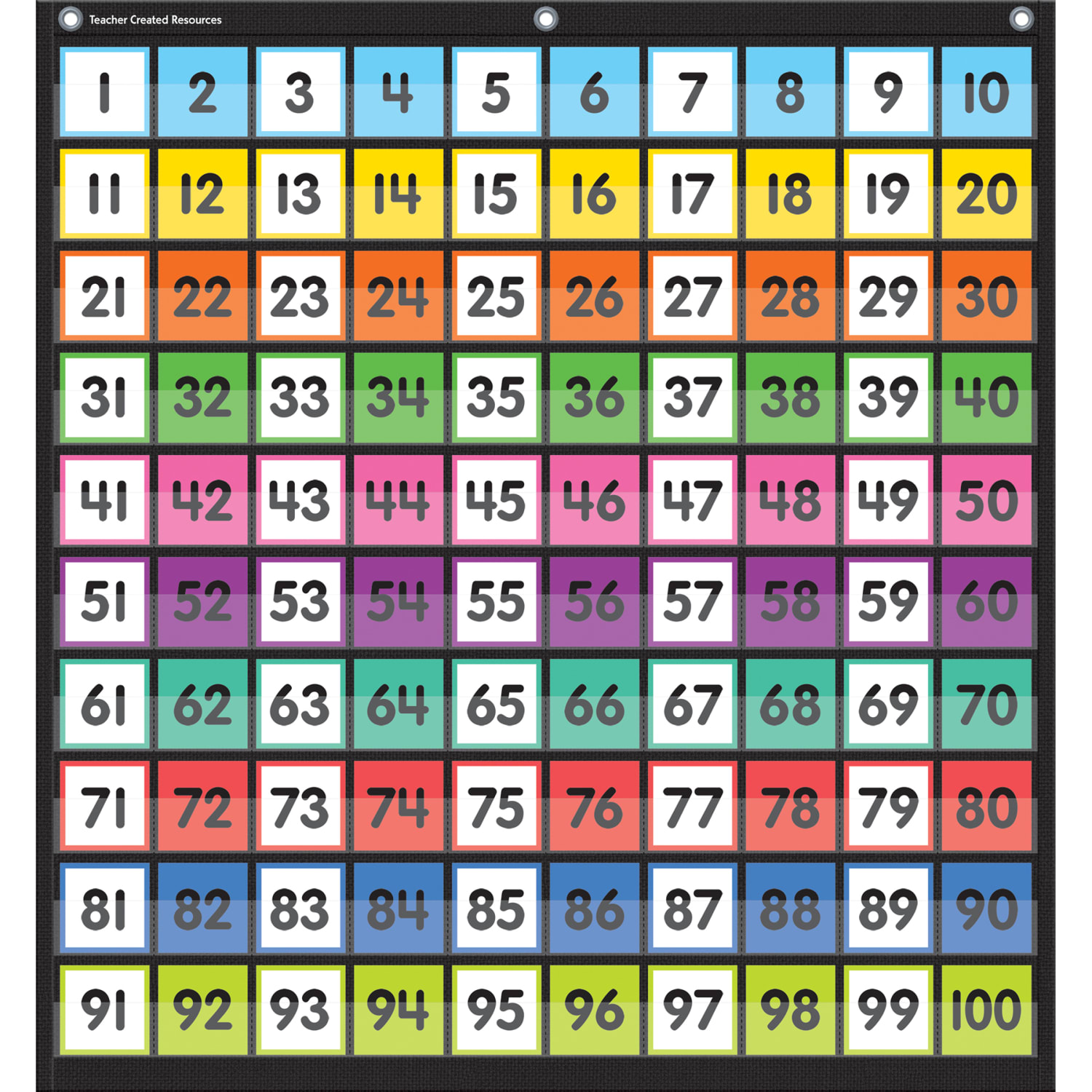 Teacher Created Resources Colorful Hundreds Pocket Chart, 28in x 34in, Multicolor - Image 3