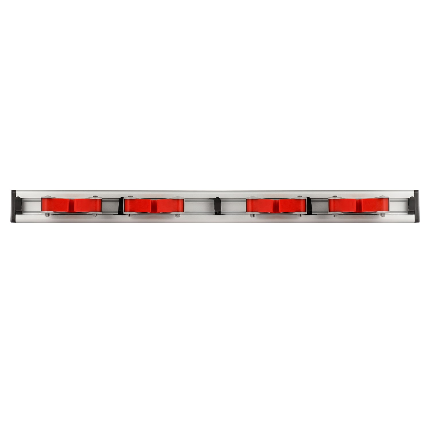 Alpine 5-Hook Mop And Broom Holders, 1-3/4in x 20in 2-7/16in, Red/Gray, Pack Of 3 Racks - Image 3