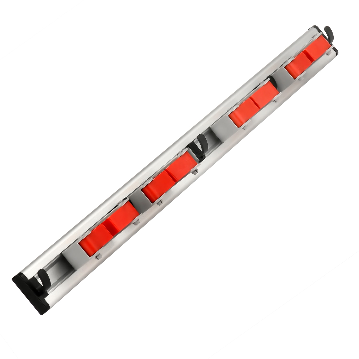 Alpine 5-Hook Mop And Broom Holders, 1-3/4in x 20in 2-7/16in, Red/Gray, Pack Of 3 Racks - Image 5
