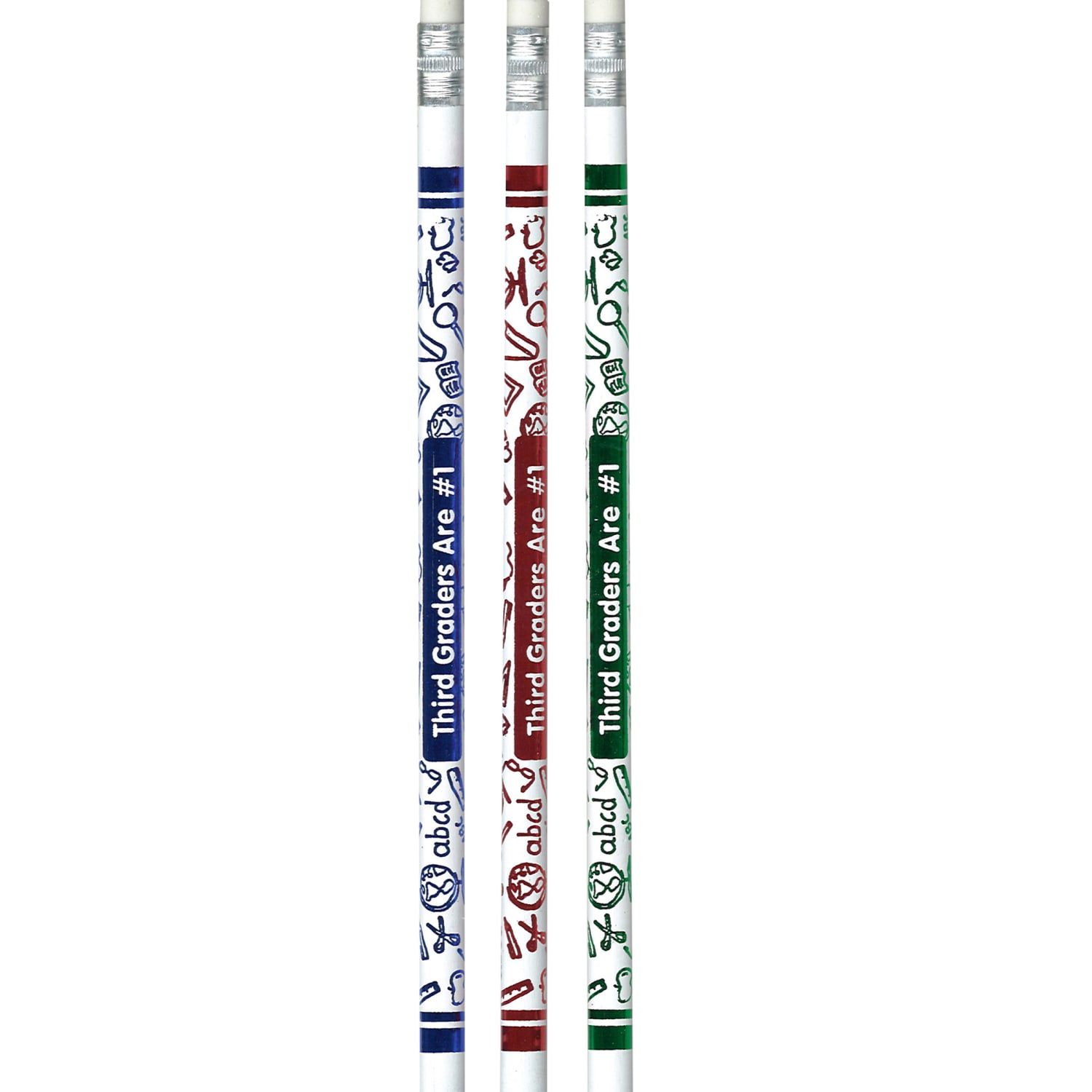 J.R. Moon Pencil Co. Pencils, HB #2/Medium, Third Graders Are #1, Multicolor, Pack Of 144 Pencils - Image 3