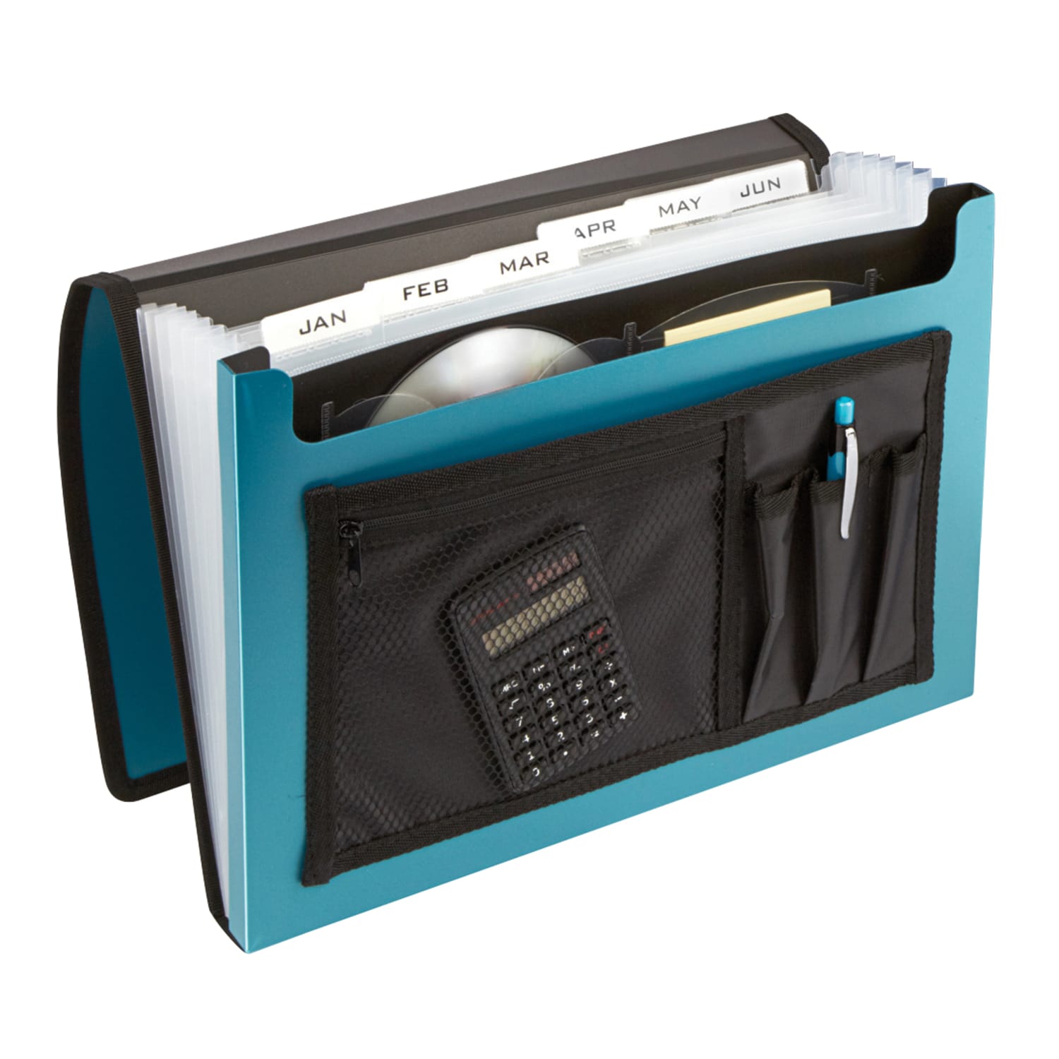 Office Depot Brand Plastic Expanding File, 7 Pocket, Expansion 6in, 8 1/2in x 11in, Letter, Blue, Pack of 1 - Image 4