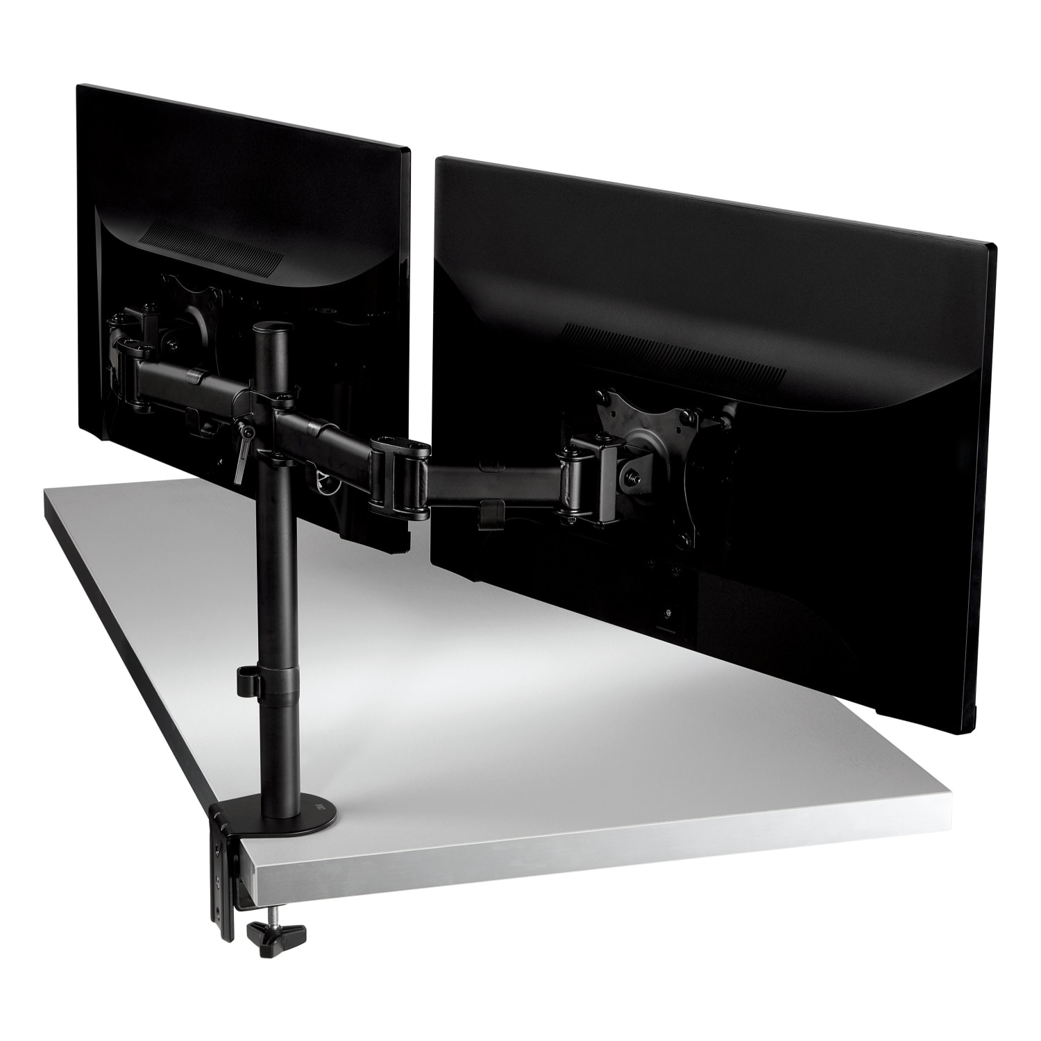 3M MM200B Dual Monitor Mount, 24inH x 33inW x 5inD, Black - Image 3