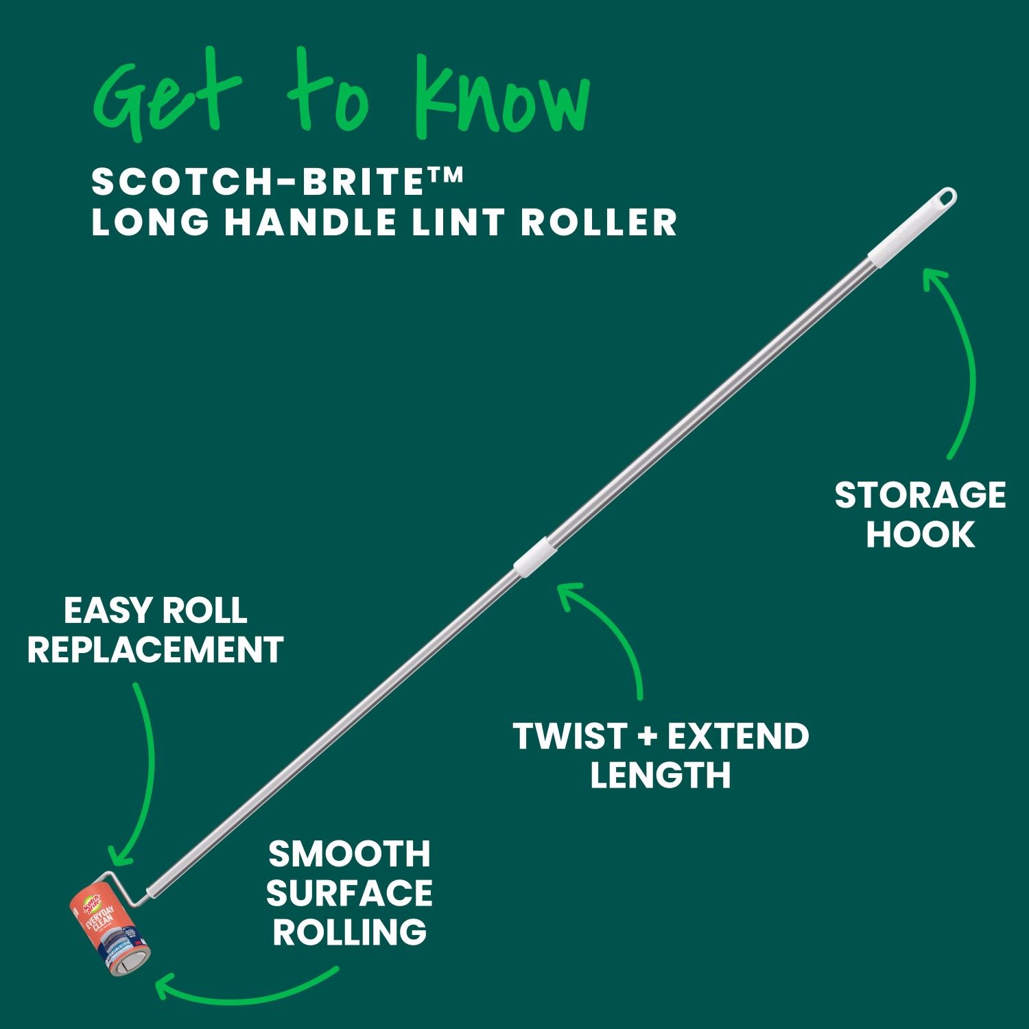 Scotch-Brite Everyday Clean Lint Roller Refills, 4 in, 12 Rollers, 60 Sheets/Roll, Versatile Lint Removers for Daily Cleaning, Clothes and Pet Hair - Image 3