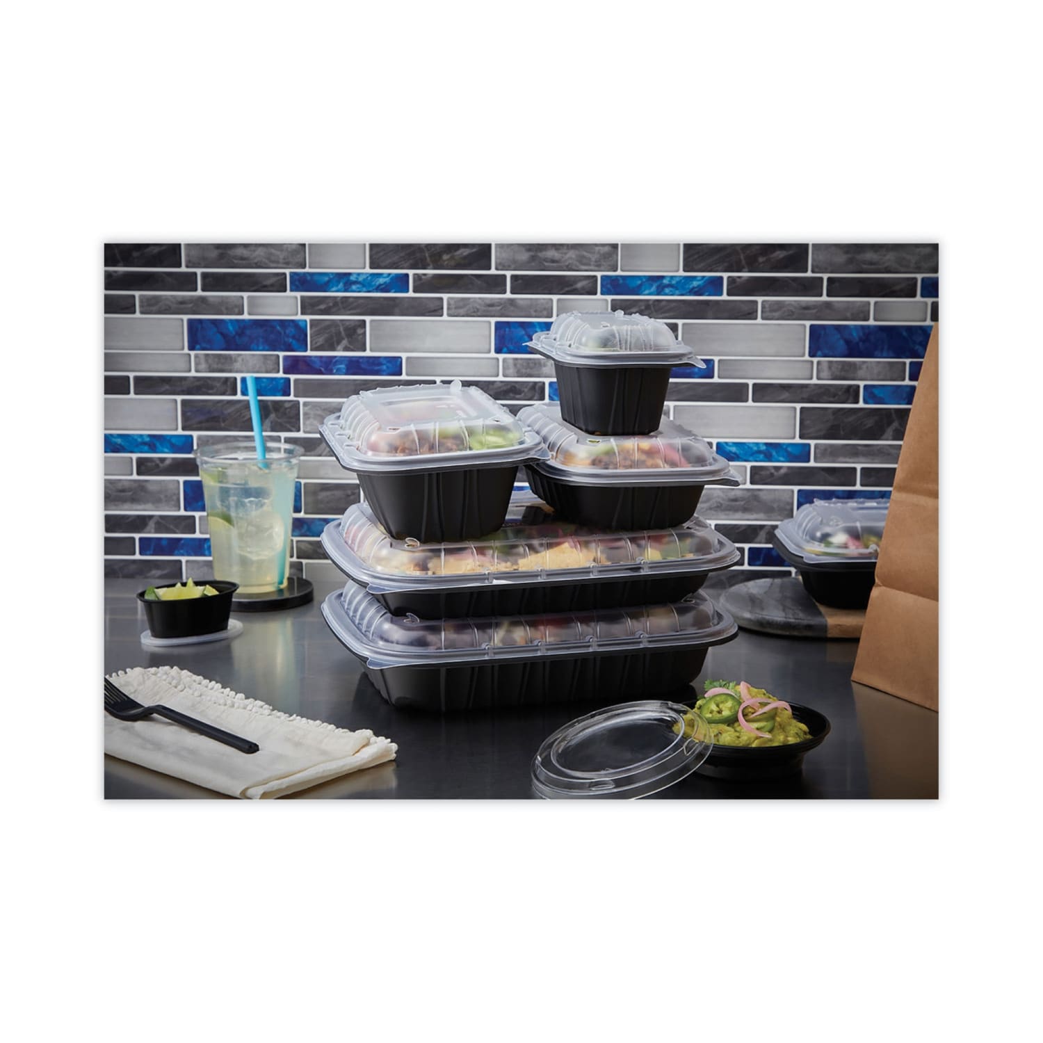 Pactiv Evergreen EarthChoice Entree2Go Takeout Containers, 64 Oz, Black, Carton Of 200 Containers - Image 3