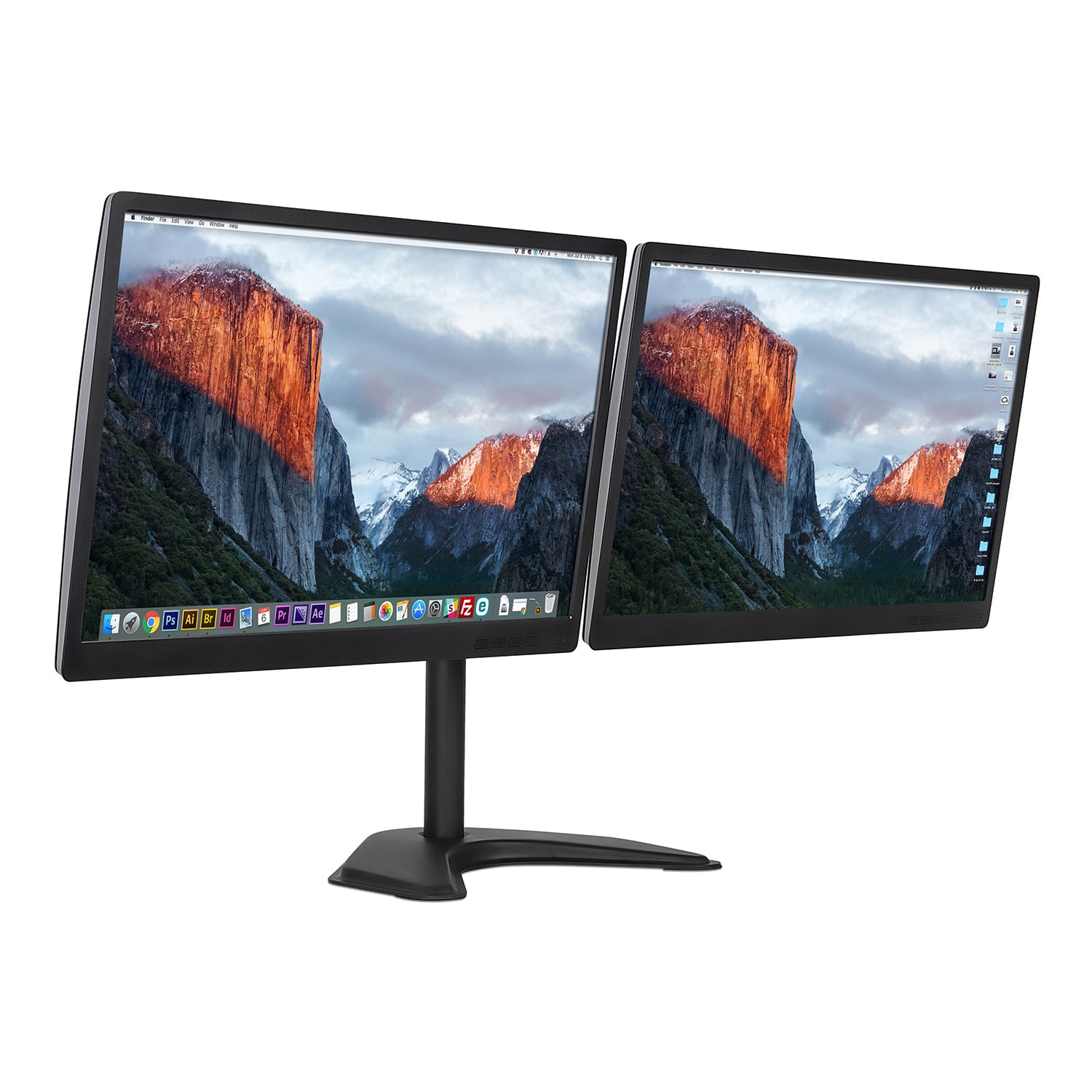 Mount-It! Dual Monitor Desk Stand for Screens Up to 32in, Black, MI-2781 - Image 3