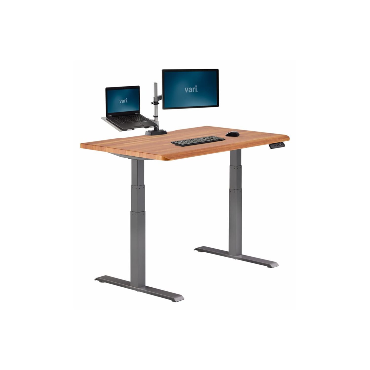 VARI Electric Standing Desk With ComfortEdge, 48inW, Butcher Block - Image 5