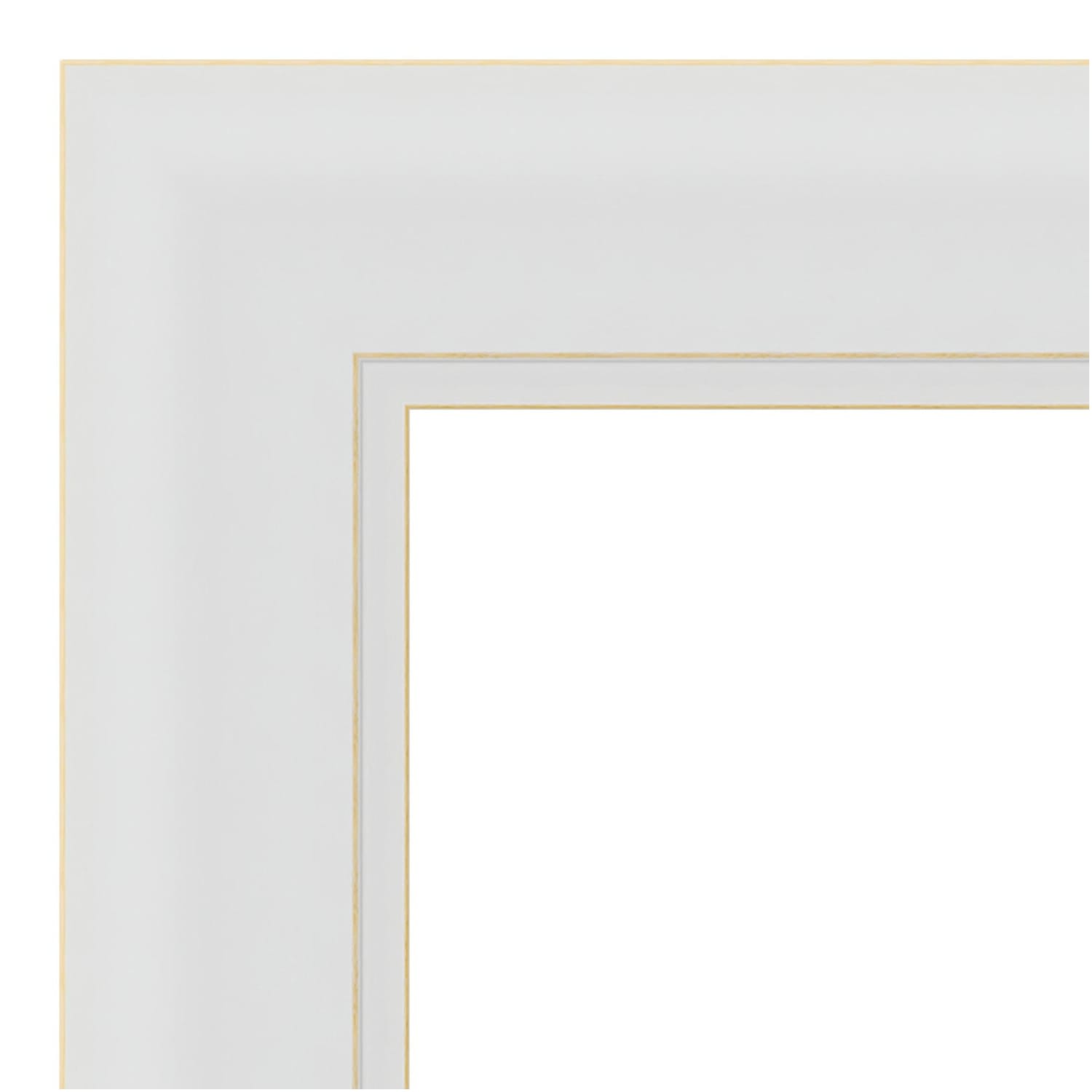 Amanti Art Rectangular Non-Magnetic Cork Bulletin Board, Natural, 40in x 28in, Flair Soft White Plastic Frame - Image 4