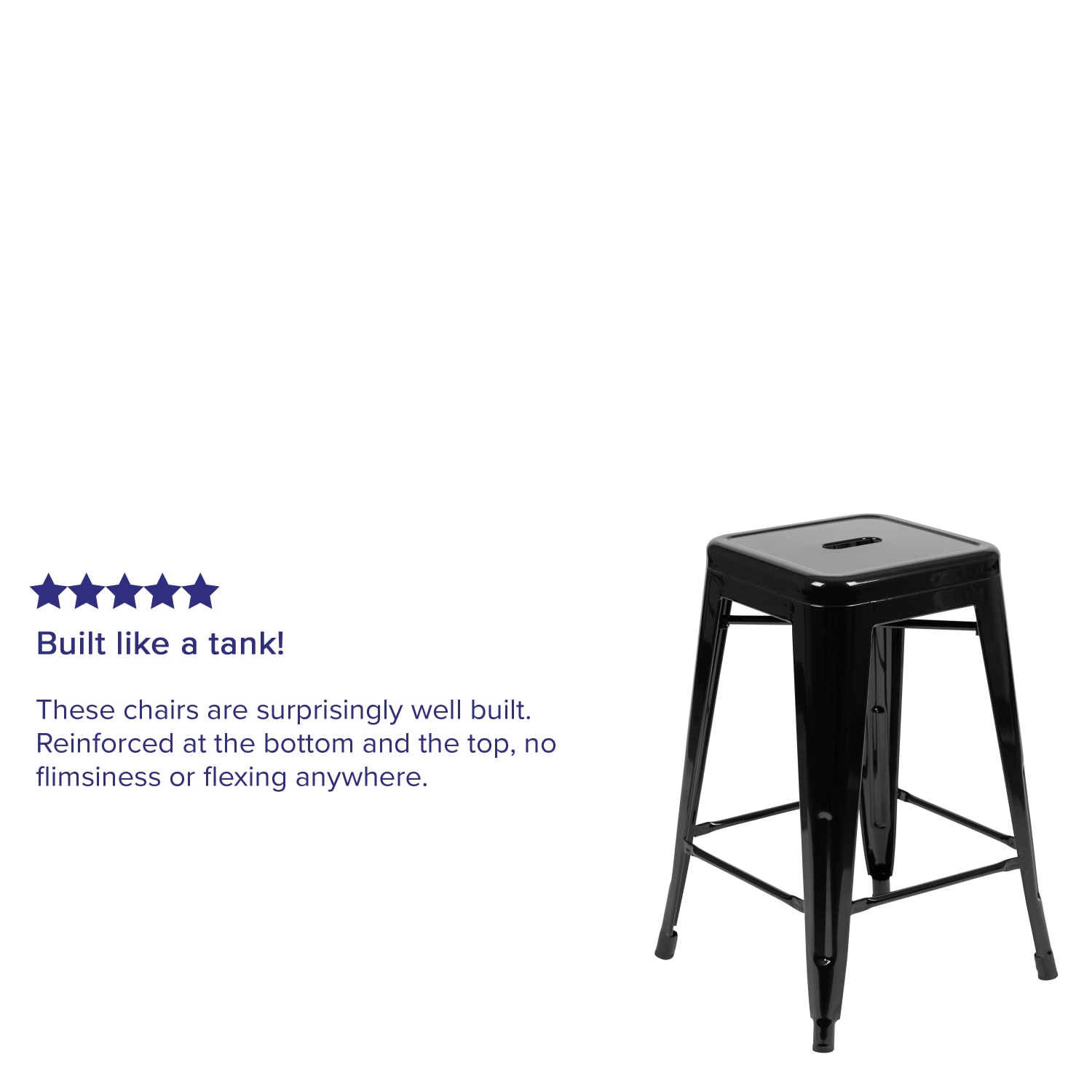 Flash Furniture 24in Metal Counter Height Bar Stools Set Of 4 Bar Stools Black PopularChairscom