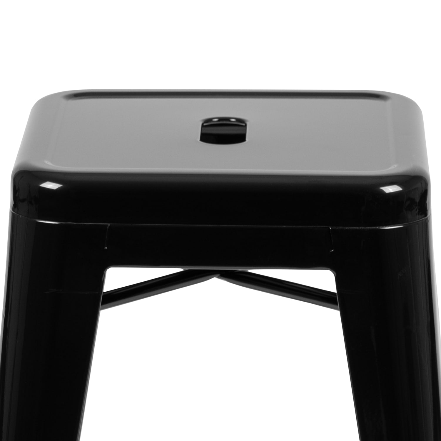 Flash Furniture 24in Metal Counter Height Bar Stools Set Of 4 Bar Stools Black PopularChairscom