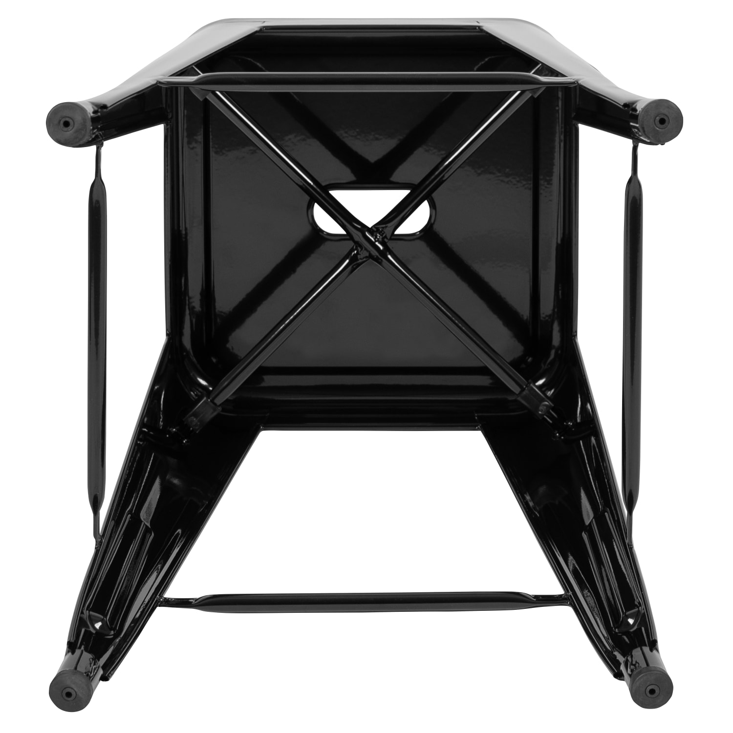 Flash Furniture 24in Metal Counter Height Bar Stools Set Of 4 Bar Stools Black PopularChairscom