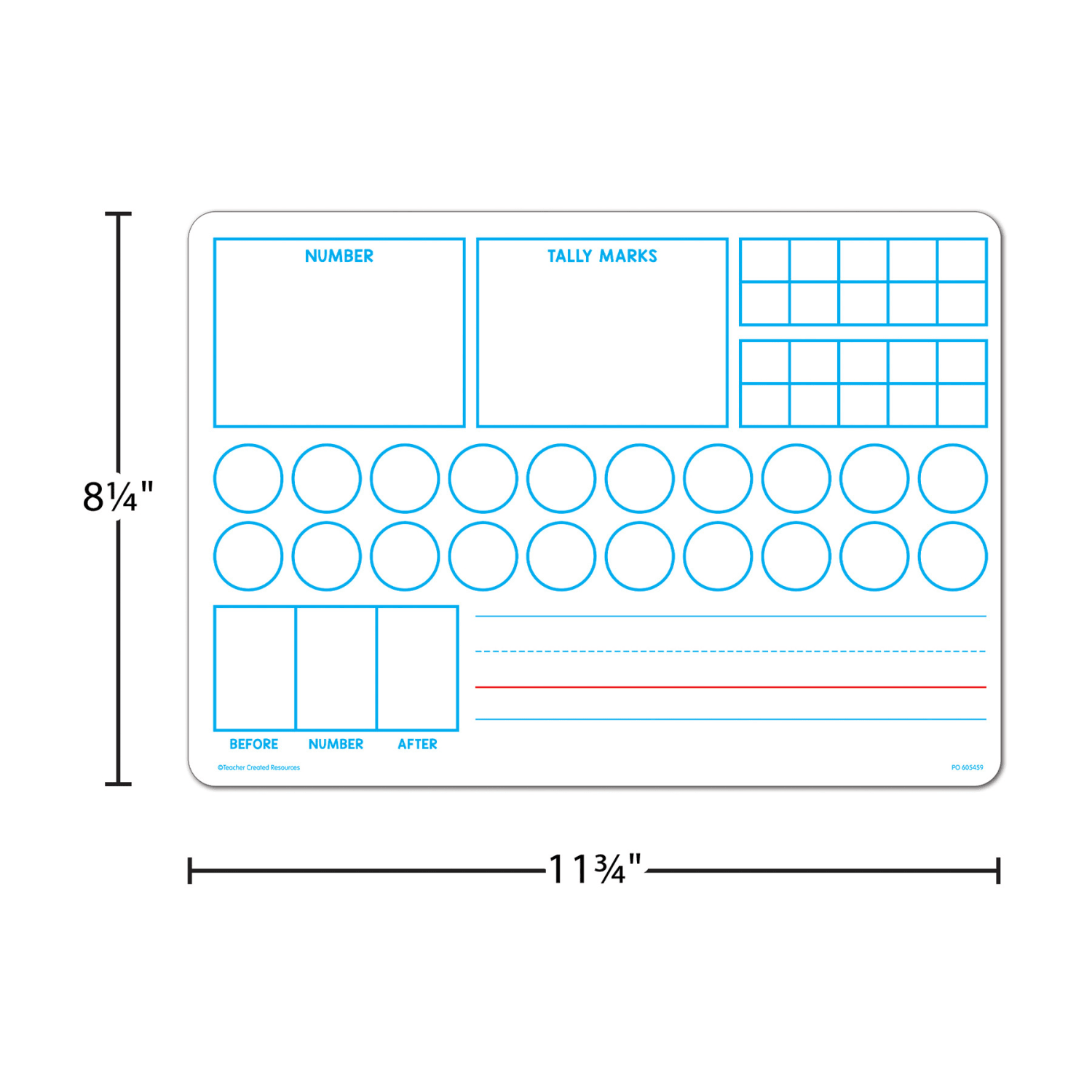 Teacher Created Resources Double-Sided Learning Numbers 1-20 Dry Erase Boards, Pack Of 10 - Image 3
