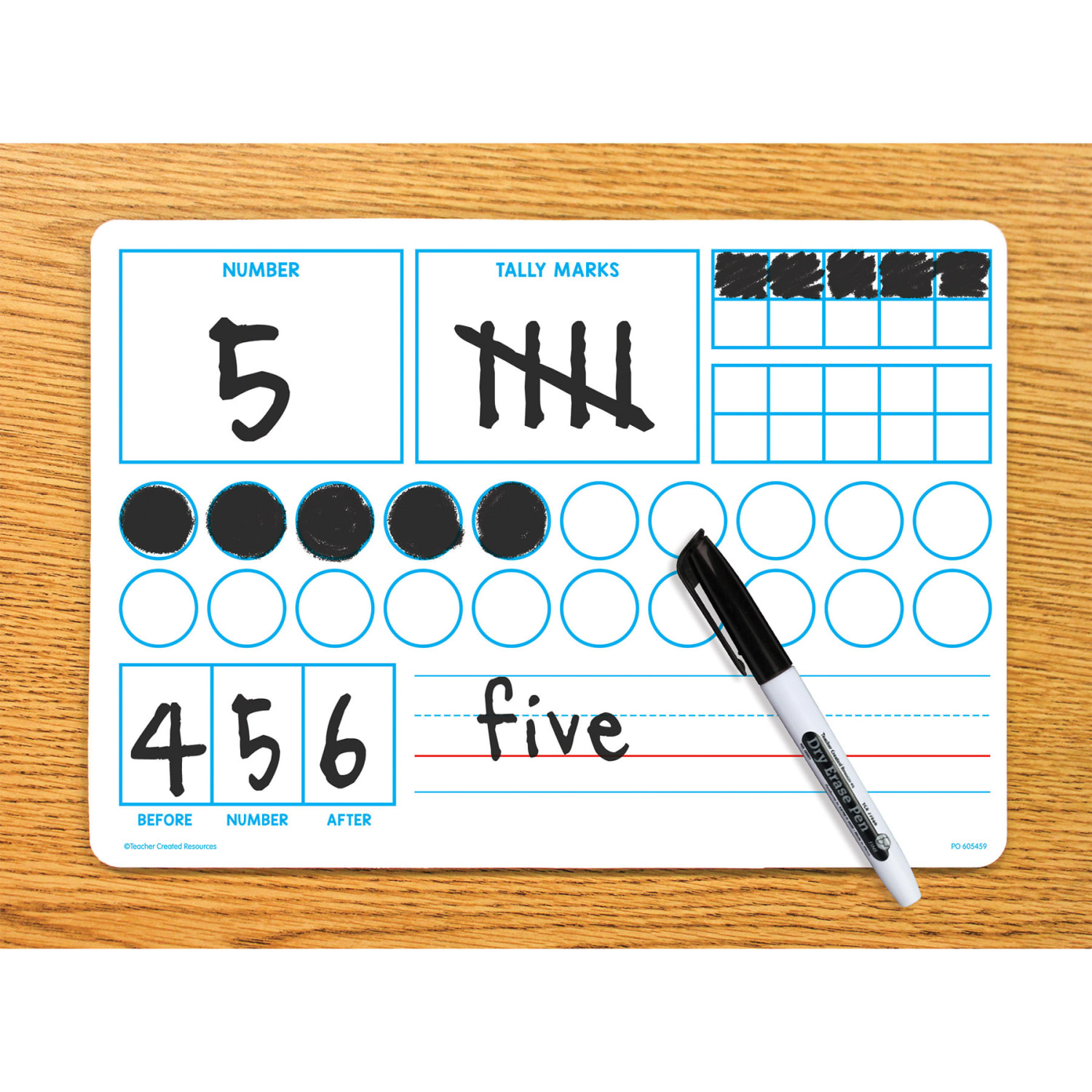 Teacher Created Resources Double-Sided Learning Numbers 1-20 Dry Erase Boards, Pack Of 10 - Image 4