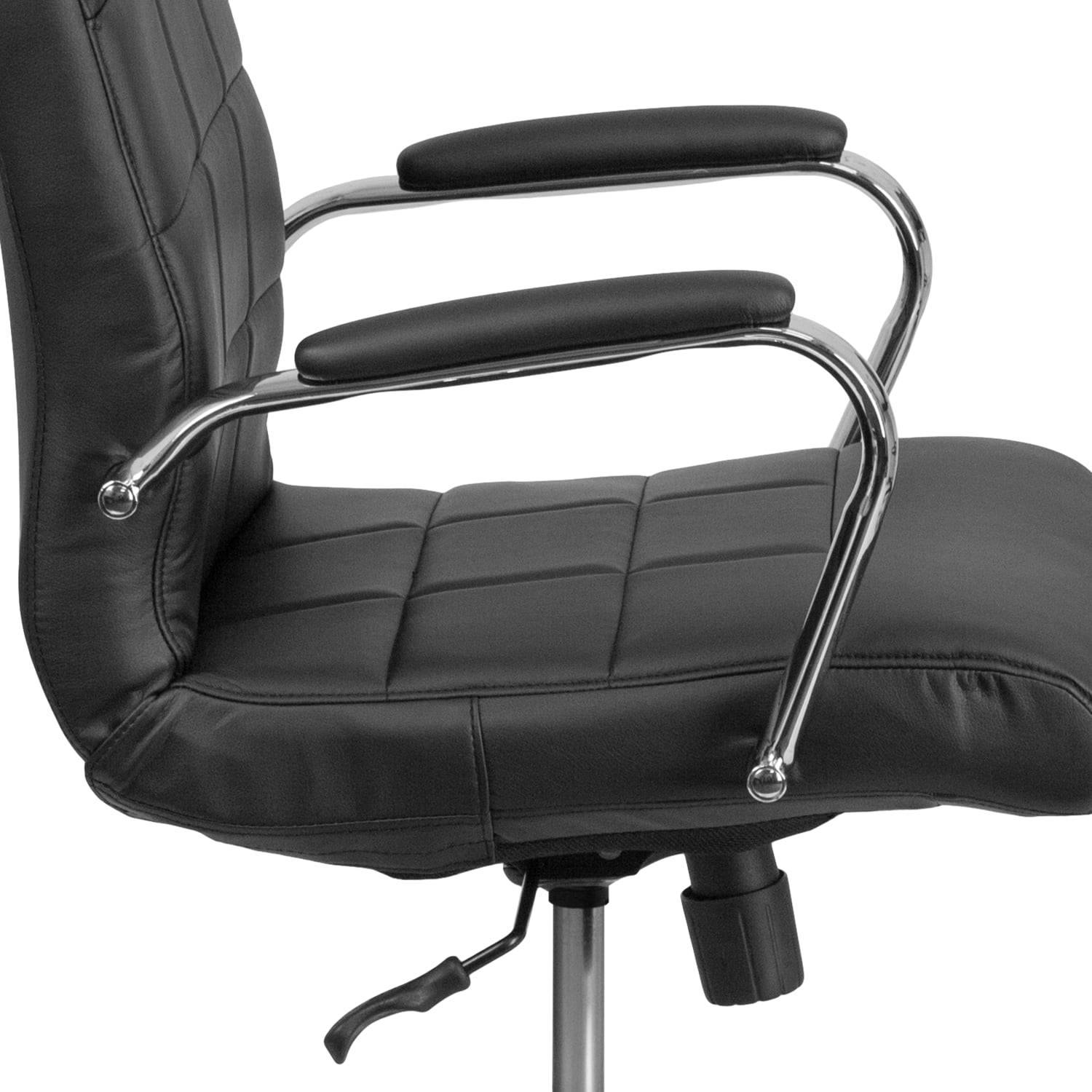 Flash Furniture Vinyl MidBack Executive Office Chair Black PopularChairscom Flash Furniture Vinyl Mid Back Executive Office Chair Black PopularChairscom