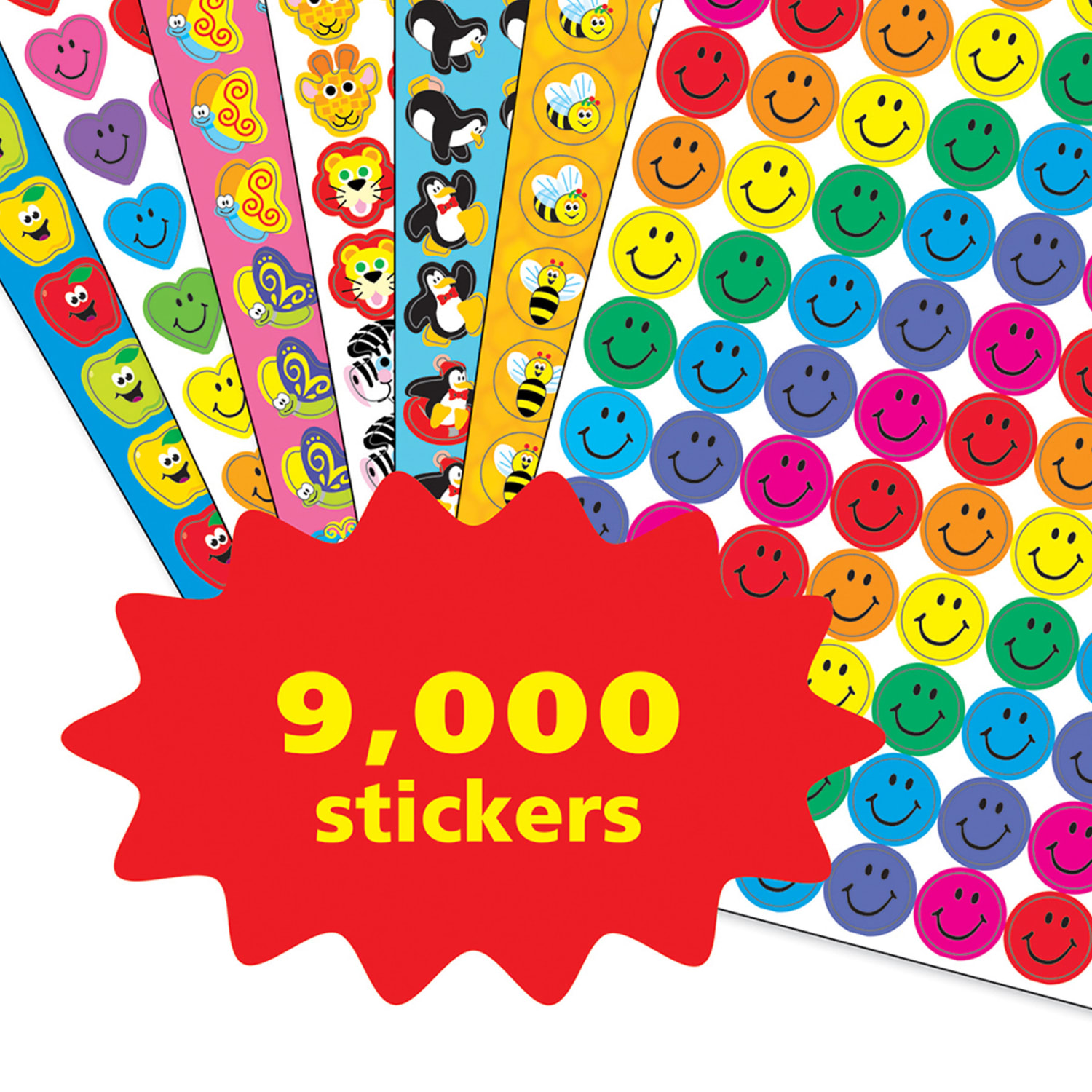 TREND Stickers Assortment Pack, SuperSpots & SuperShapes, 100 Stickers Per Sheet, Set Of 90 Sheets - Image 5