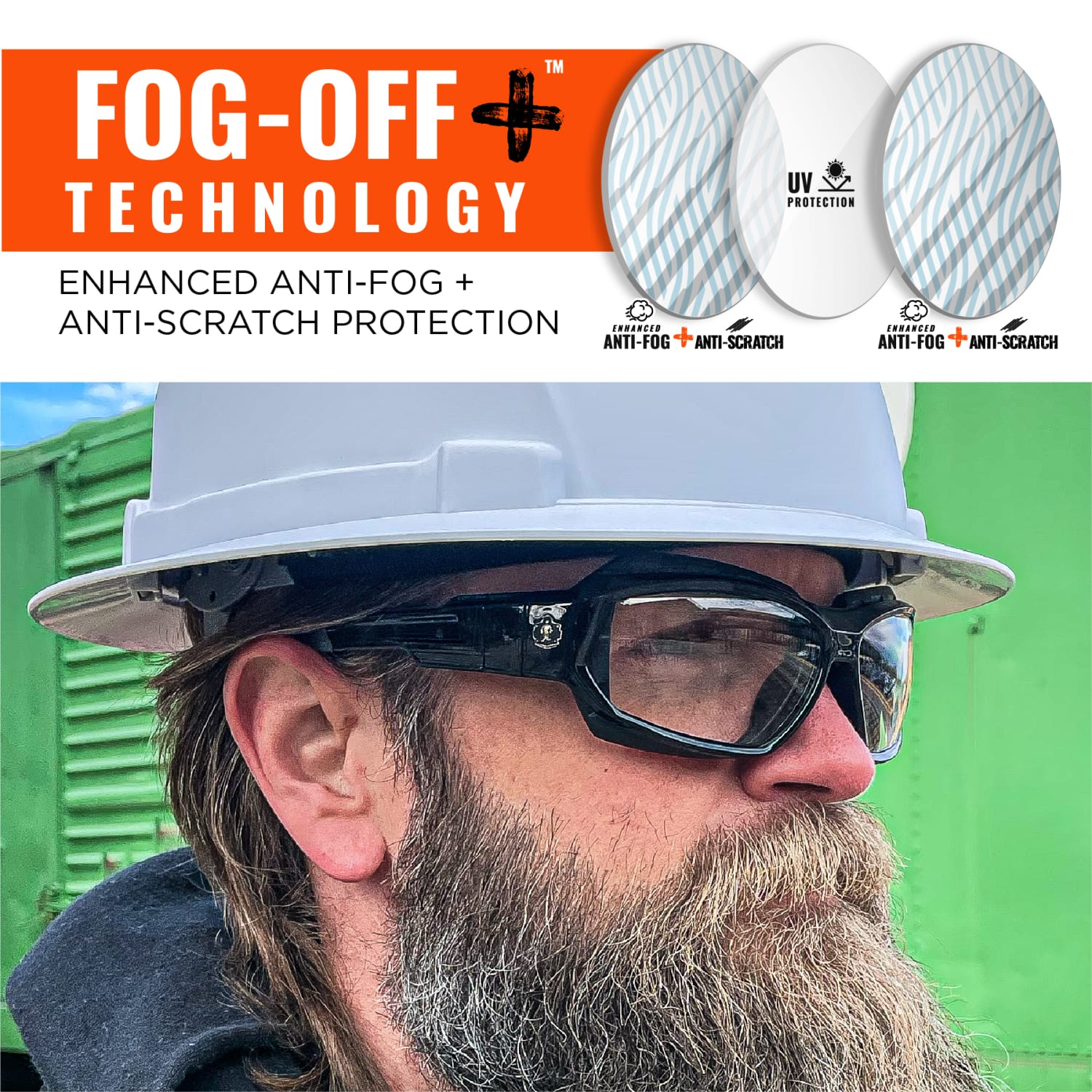 Ergodyne Skullerz LOKI-AFAS Safety Spoggles, Matte Black Frame/Clear Lens - Image 4