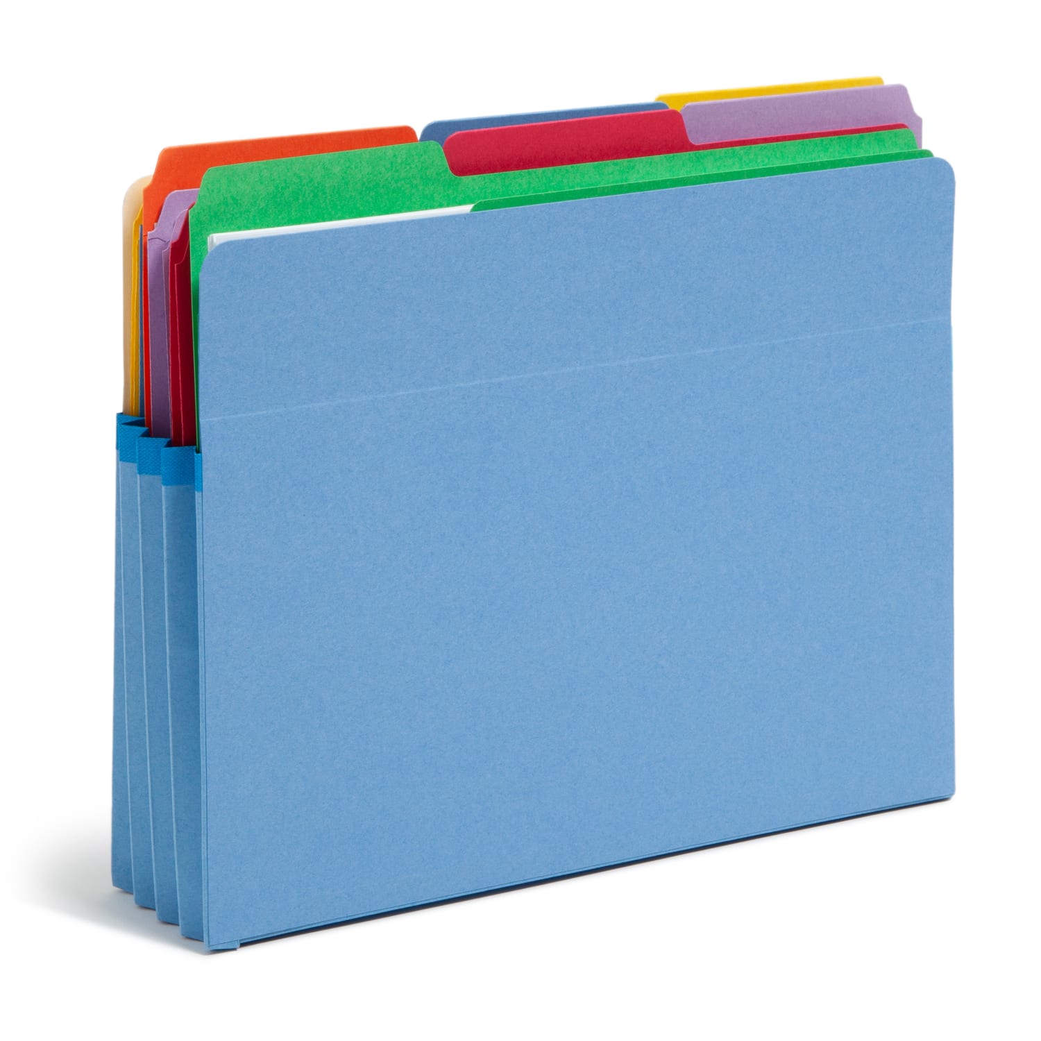Smead File Pocket Expanding Color Pockets, 3 1/2in Expansion, Letter Size, Blue - Image 3