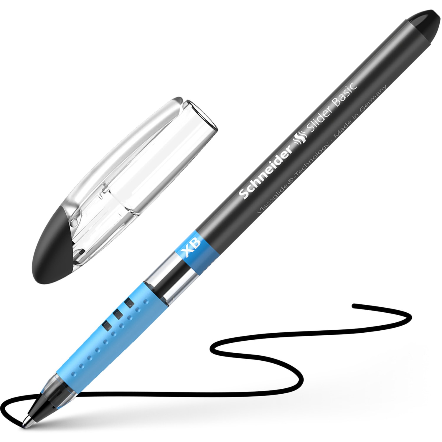 Schneider Slider Basic XB Ballpoint Pens, Extra-Bold Point, 1.4 mm, Black Barrels, Black Ink, Pack Of 10 Pens - Image 5
