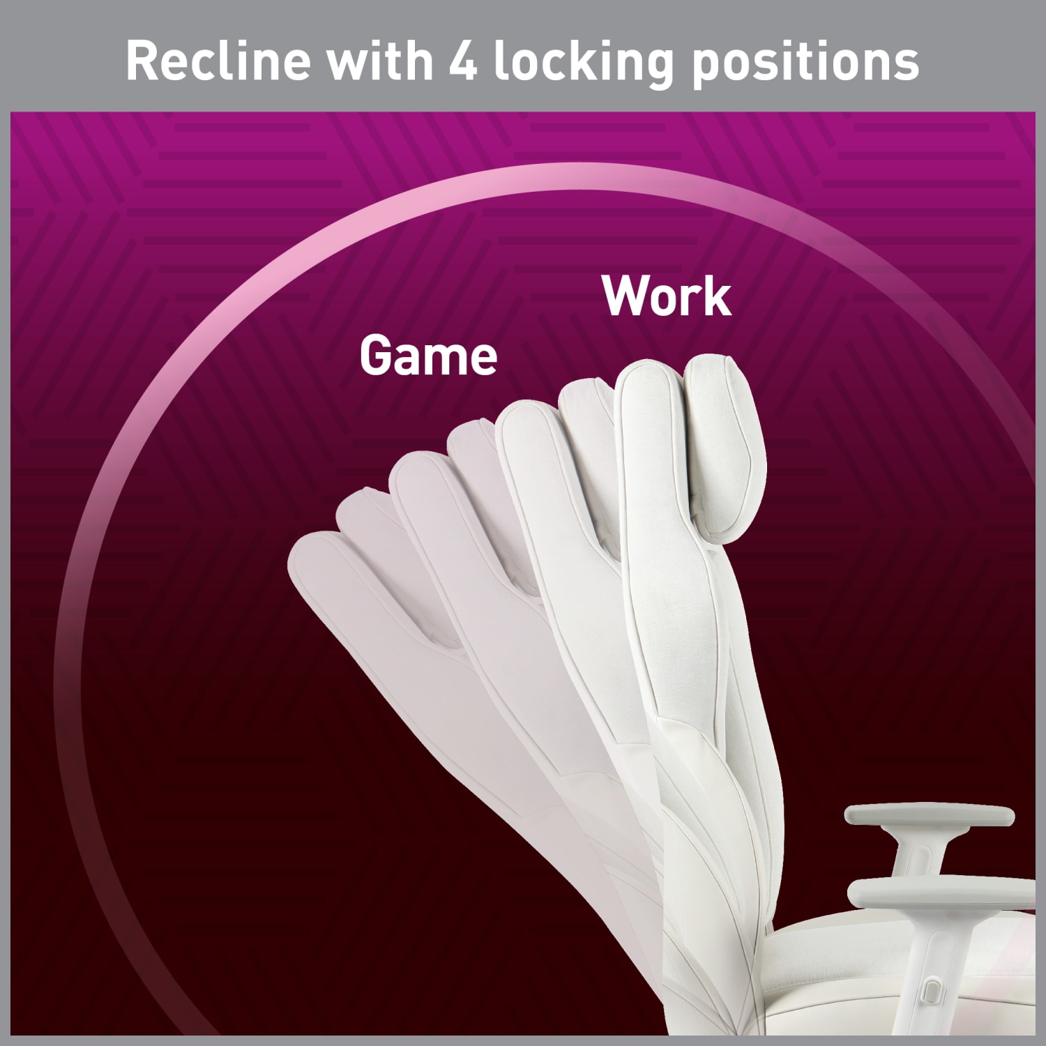 RS Gaming™ Saphira Ergonomic Fabric/Vegan Leather High-Back Gaming Chair With Footrest, Warm White, BIFMA Compliant - Image 9