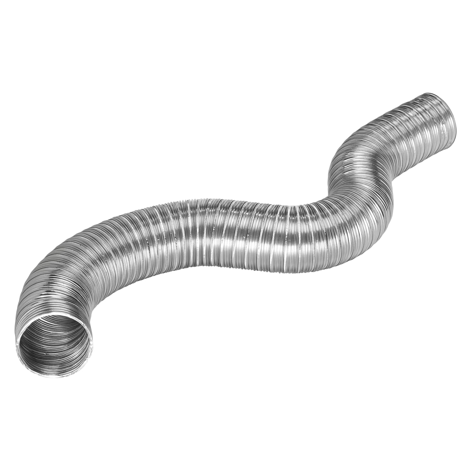 Lambro Flexible Semi-Rigid Aluminum Duct For General-Purpose Venting, 8ft, Diameter 12in, Silver, LAO317