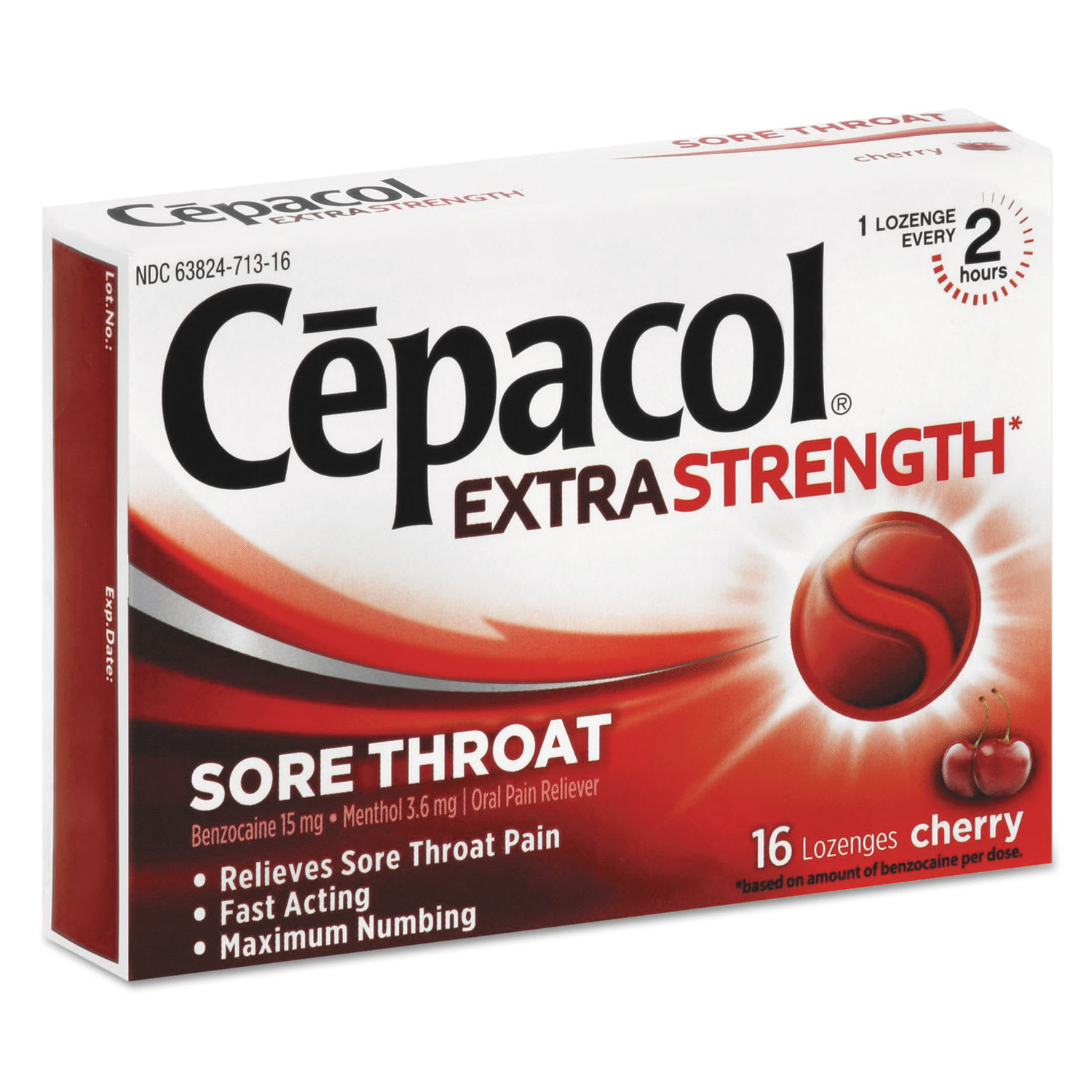 Cepacol Extra Strength Sore Throat Lozenge, Cherry, 16/Box, 24 Boxes/Carton - Image 3