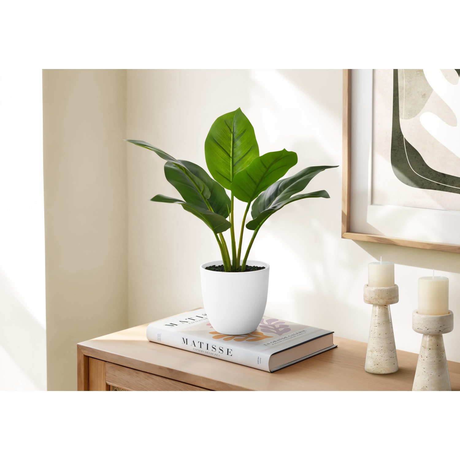 Monarch Specialties Cora 17inH Artificial Plant With Pot, 17inH x 17inW x 16inD, Green - Image 3