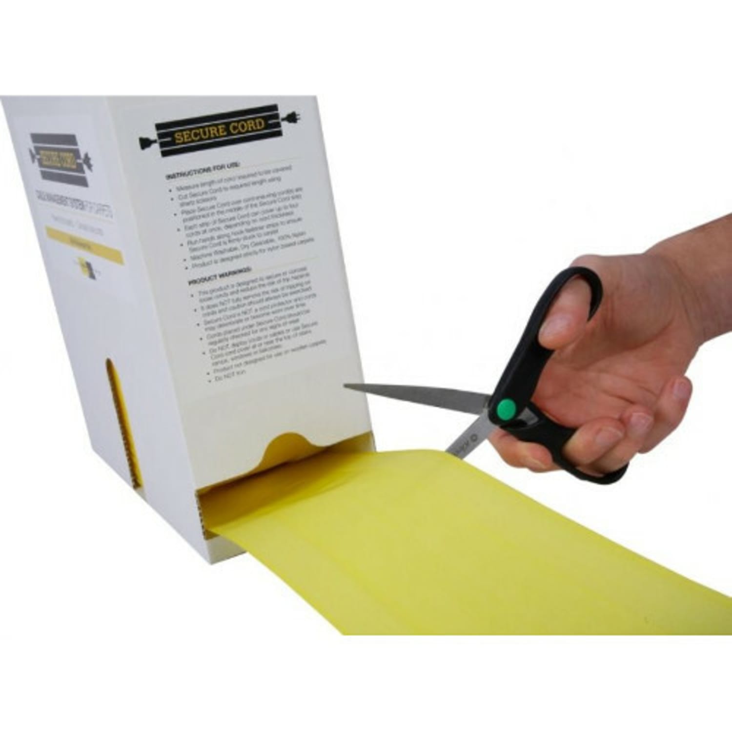 SecureCord Cable Management for Carpets - Yellow - Nylon - Image 6