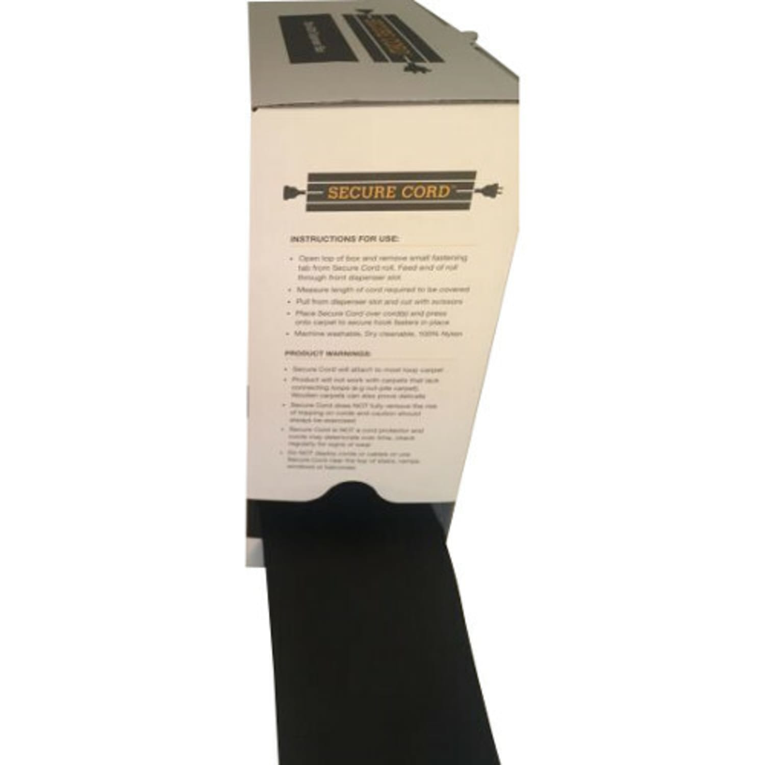 SecureCord Cable Management for Carpets - Black - Nylon - Image 5