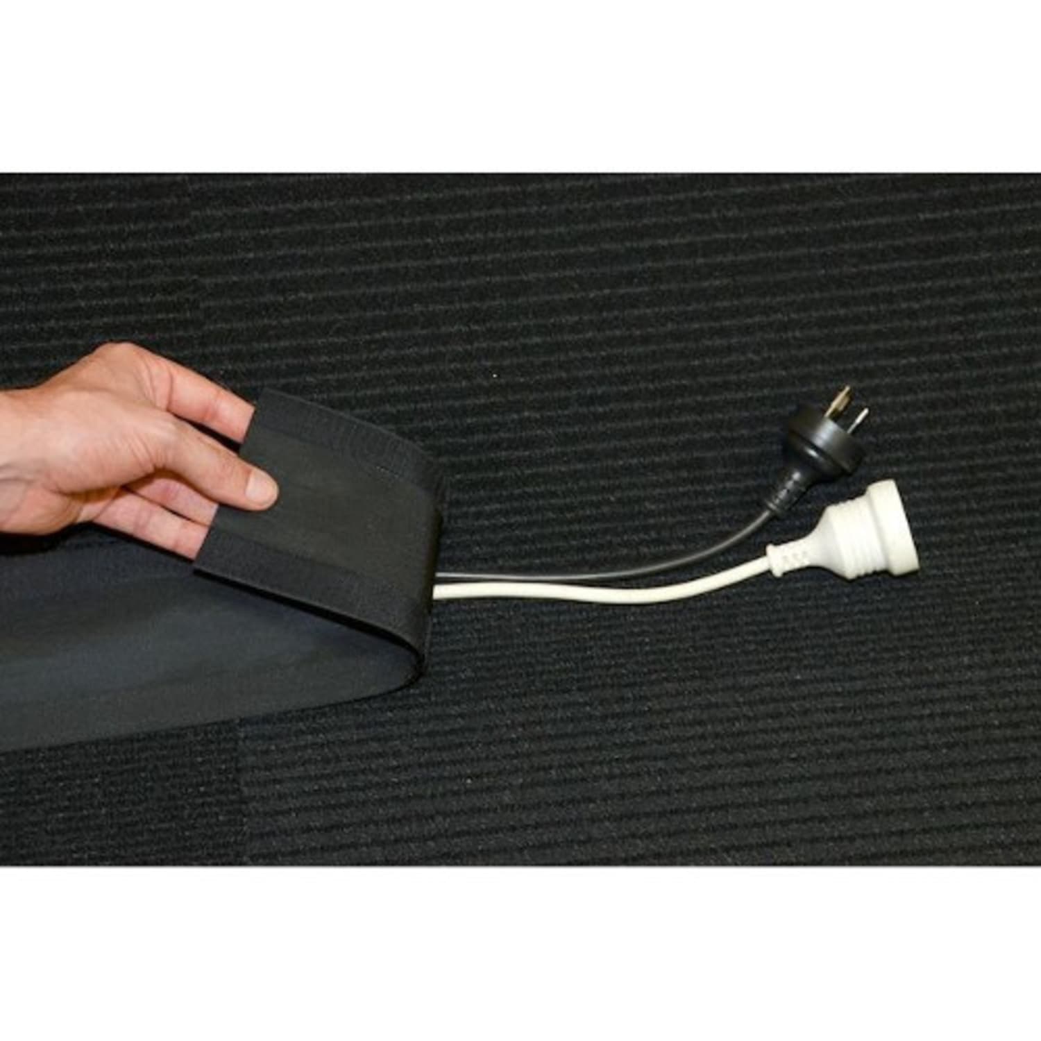 SecureCord Cable Management for Carpets, Black, Nylon, ASC5B - Image 4