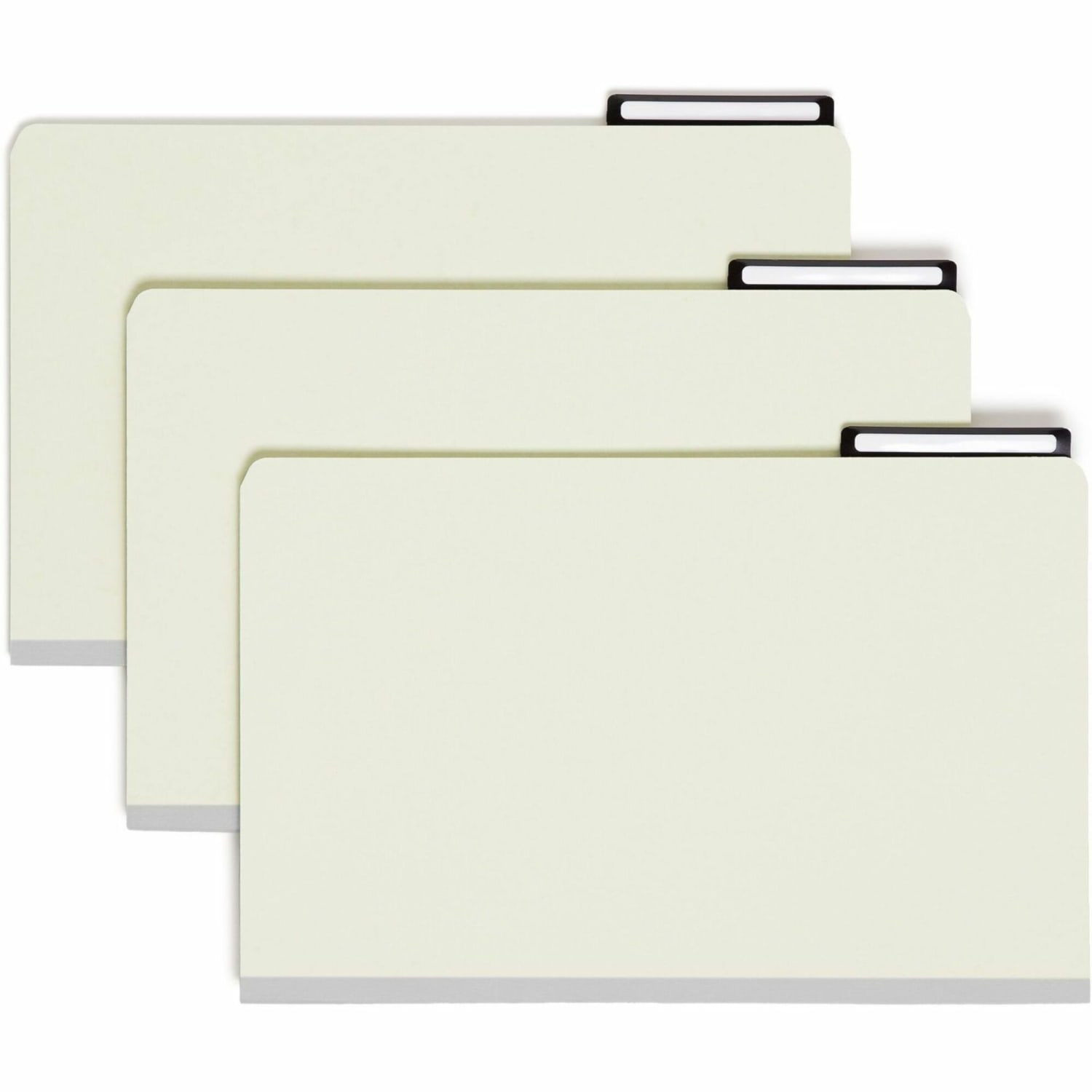 Smead Mortgage Pressboard Folders, 2/5 Cut, Legal Size, 100% Recycled, Green/Manila, Pack Of 10 - Image 3