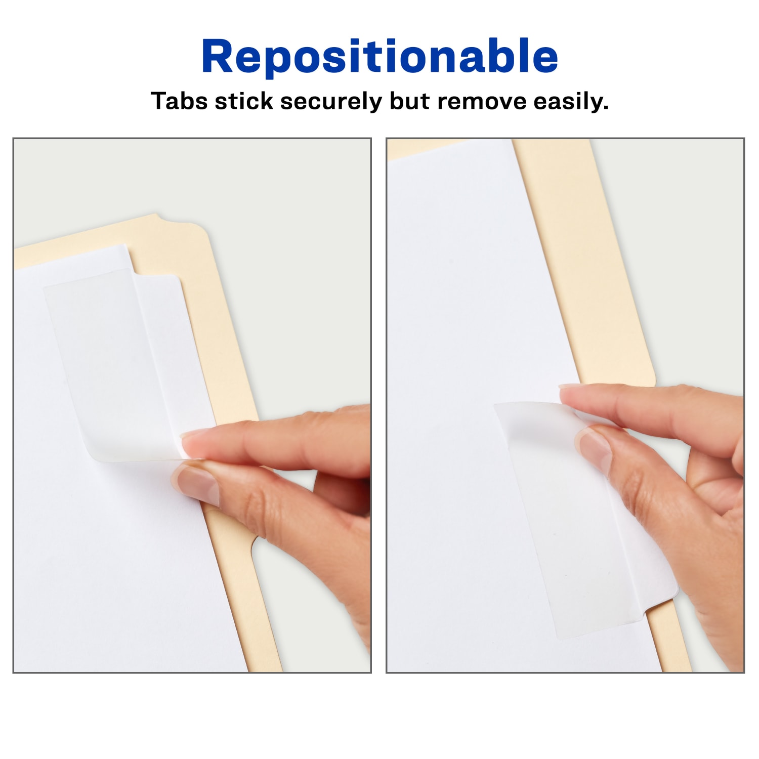 Avery Filing Ultra Tabs, 3in x 1.5in, 24 Repositionable File Tabs, 2-Side Writable, White - Image 4