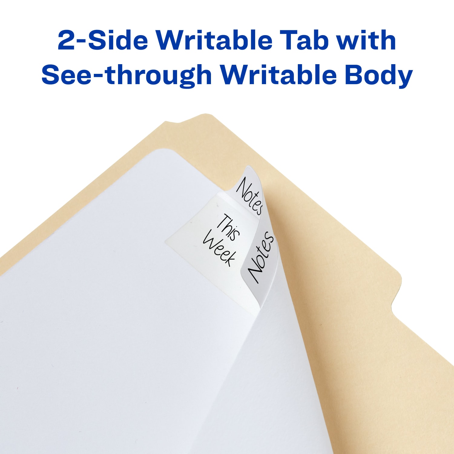 Avery Filing Ultra Tabs, 3in x 1.5in, 24 Repositionable File Tabs, 2-Side Writable, White - Image 6
