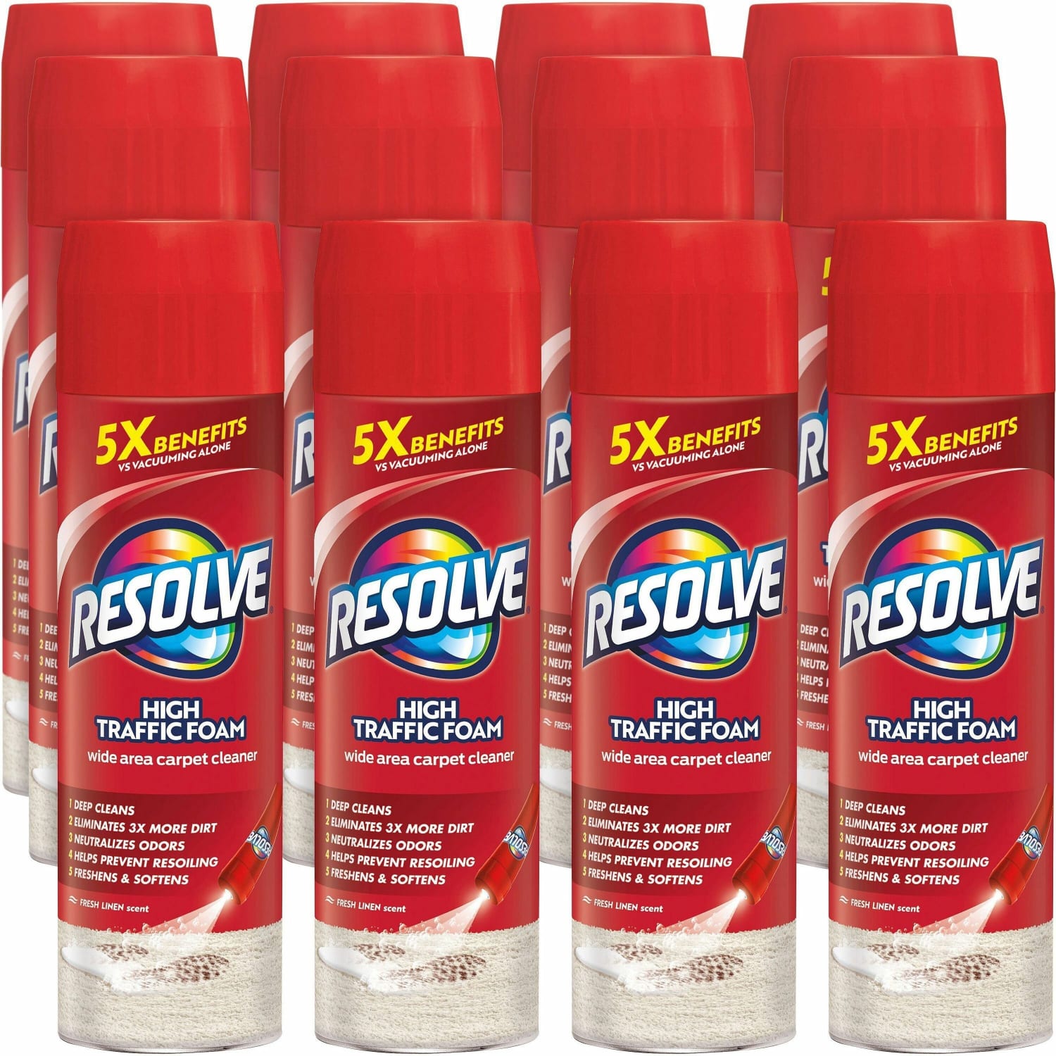 Resolve Foaming Aerosol Carpet Cleaner Spray, 22 Oz Can, Box Of 12 - Image 3