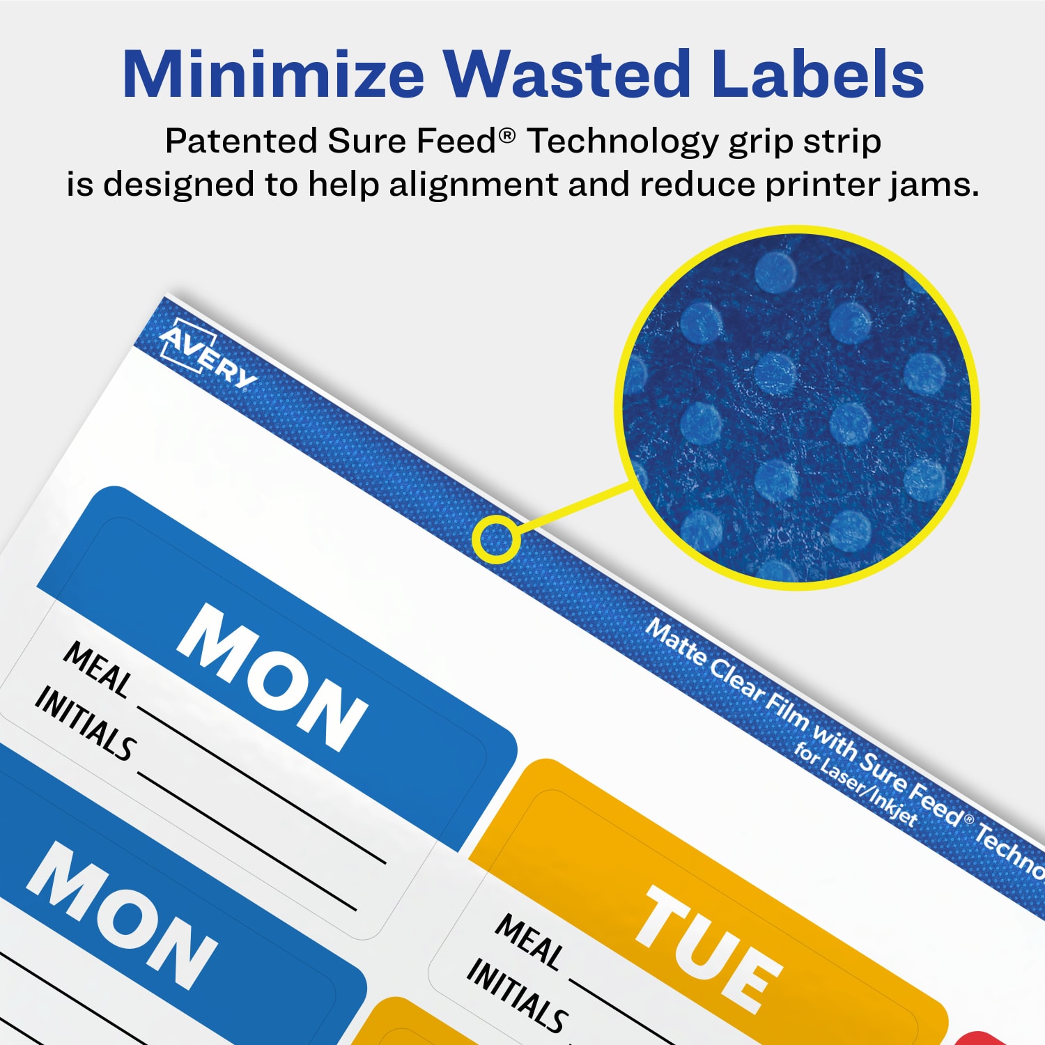 Avery Permanent Labels With Sure Feed, 94227-CMF50, Rectangle, 1-1/4in x 2-3/8in, Matte Clear, Pack Of 900 - Image 5