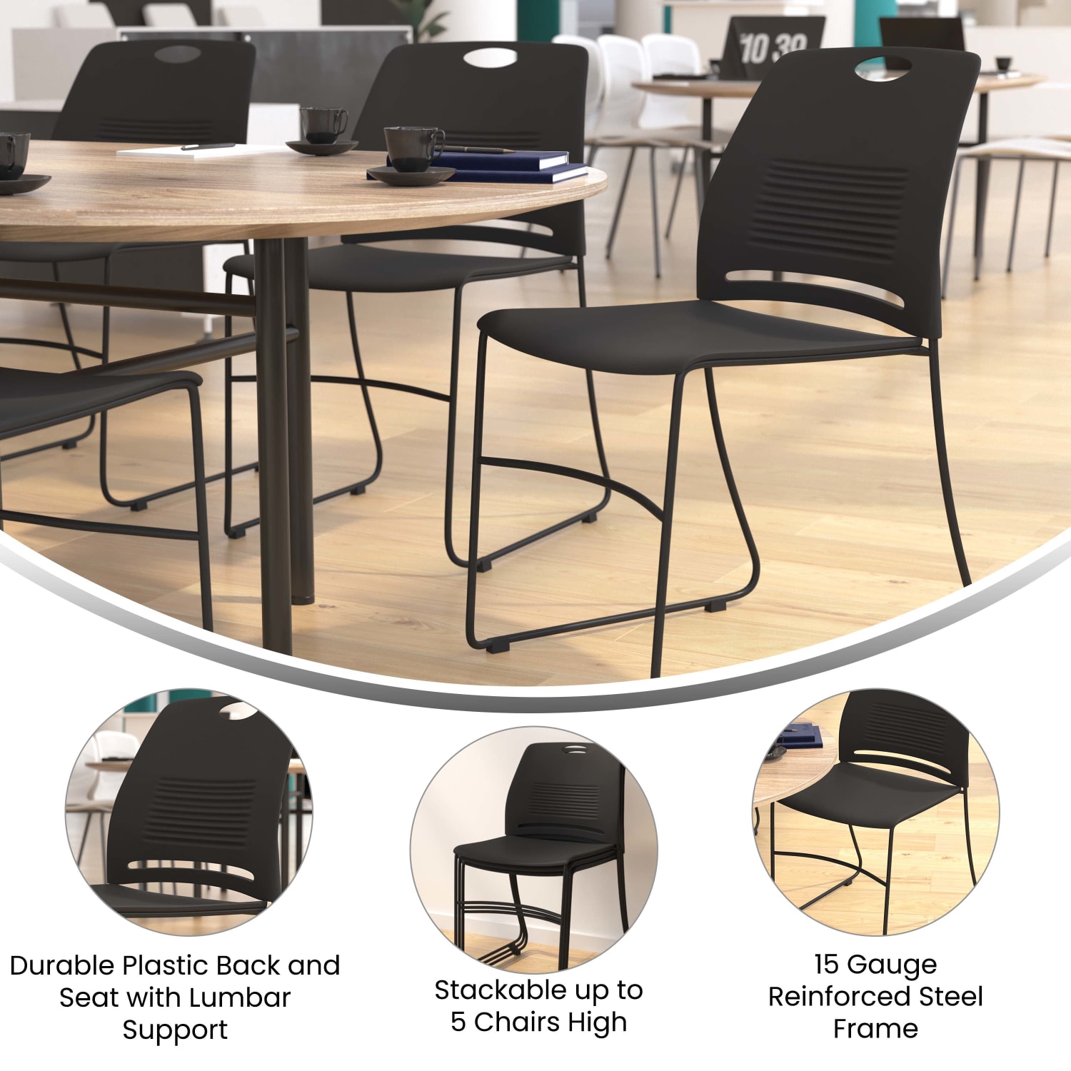 Flash Furniture HERCULES Commercial Grade 660lb Capacity Plastic Stack Chair With Carrying Handle Black PopularChairscom Flash Furniture HERCULES Commercial Grade 660 lb Capacity Plastic Stack Chair With Carrying Handle Black PopularChairscom