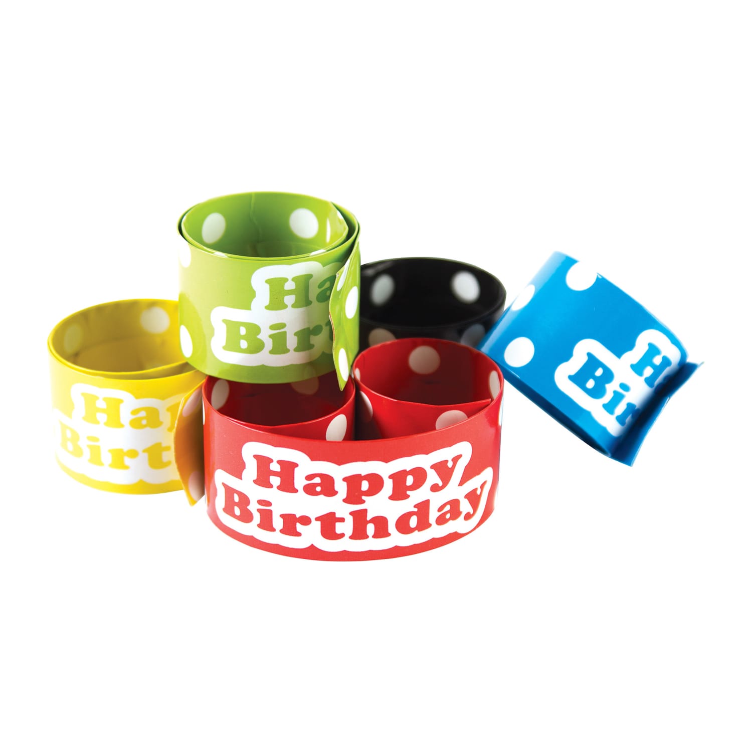 Teacher Created Resources Slap Bracelets, Polka Dots Happy Birthday, 10 Per Pack, Set Of 6 Packs - Image 3