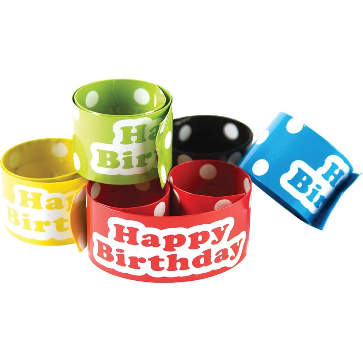Teacher Created Resources Slap Bracelets, Polka Dots Happy Birthday, 10 Per Pack, Set Of 6 Packs - Image 5