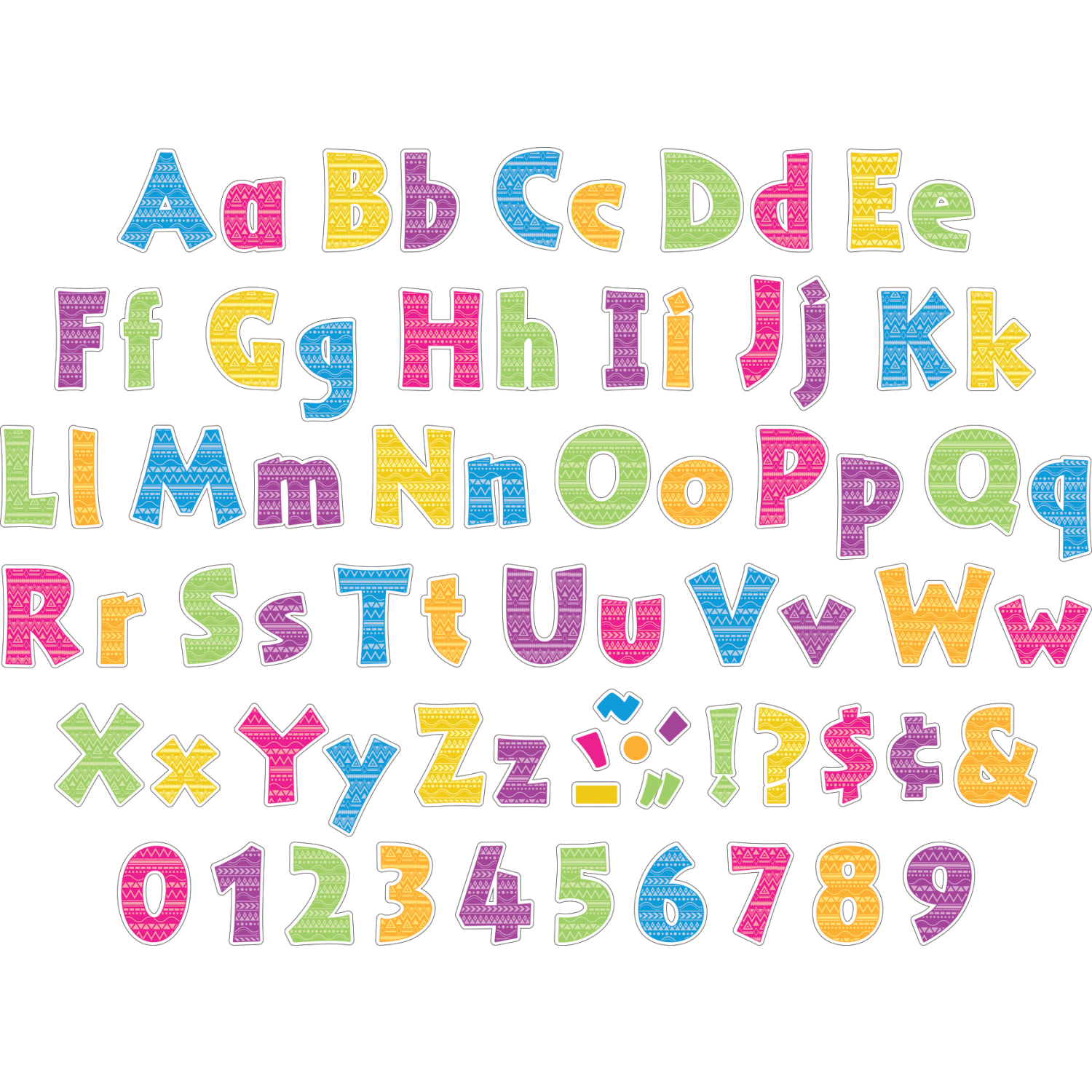 Barker Creek Letter Pop-Outs, 4in, Kai Ola, Set Of 255 - Image 3