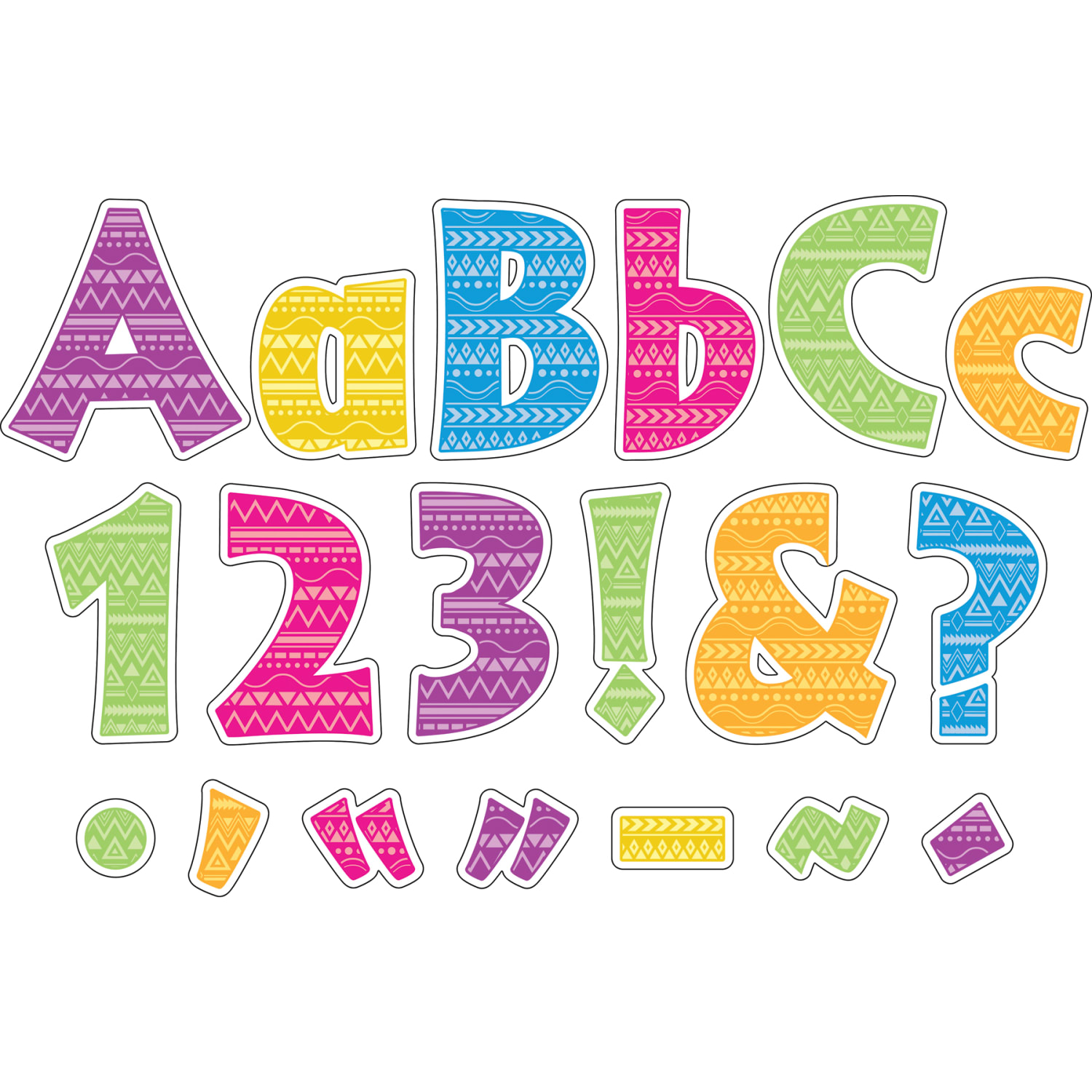 Barker Creek Letter Pop-Outs, 4in, Kai Ola, Set Of 255 - Image 4