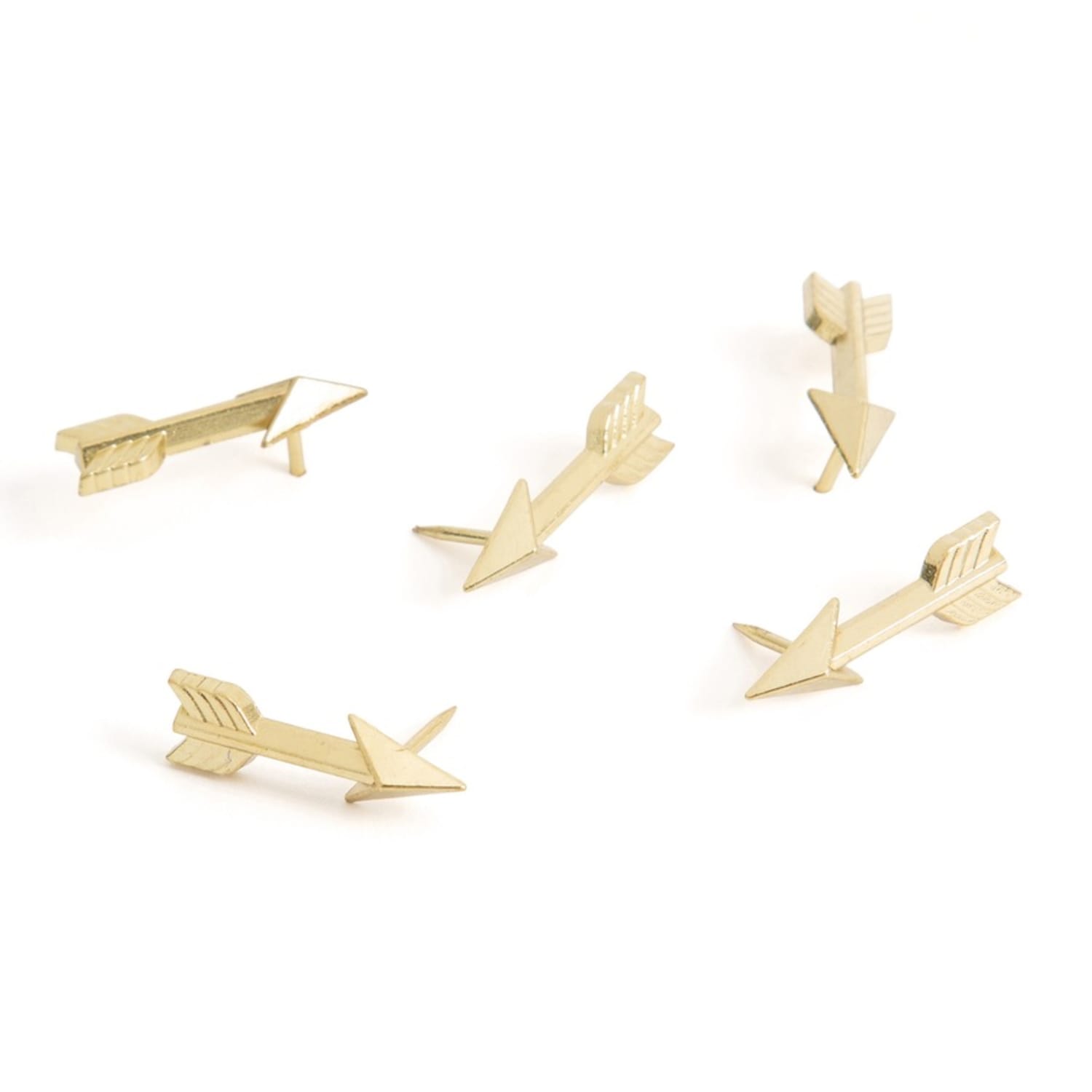 U Brands Metal Arrow Push Pins, Gold, 36-Count (3083U06-24) - 0.38in Shank - 0.88in Head - 36 / Pack - Gold - Steel, Metal, Plastic - Image 4