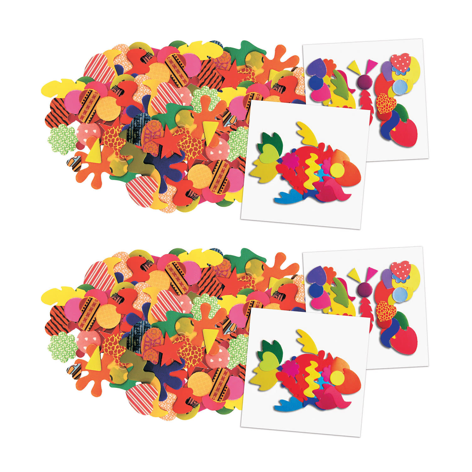 Roylco Paper Popz, 1500 Shapes Per Pack, 2 Packs