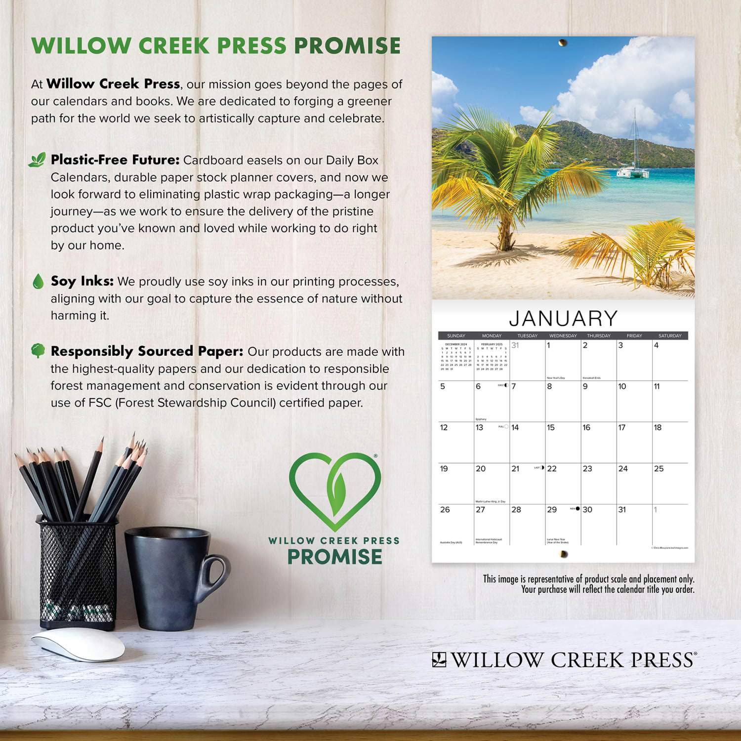2026 Willow Creek Press Art & Design Monthly Wall Calendar, 12in x 12in, Barns, January To December, 50057 - Image 5