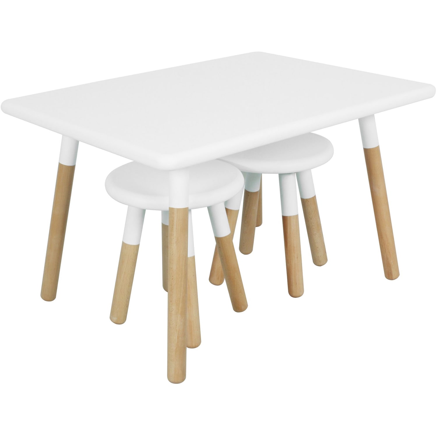 Ace Casual Childrens Table Set 181516inH x 2358inW x 2834inD WhiteNatural PopularChairscom Ace Casual Childrens Table Set 18 1516inH x 23 58inW x 28 34inD WhiteNatural PopularChairscom